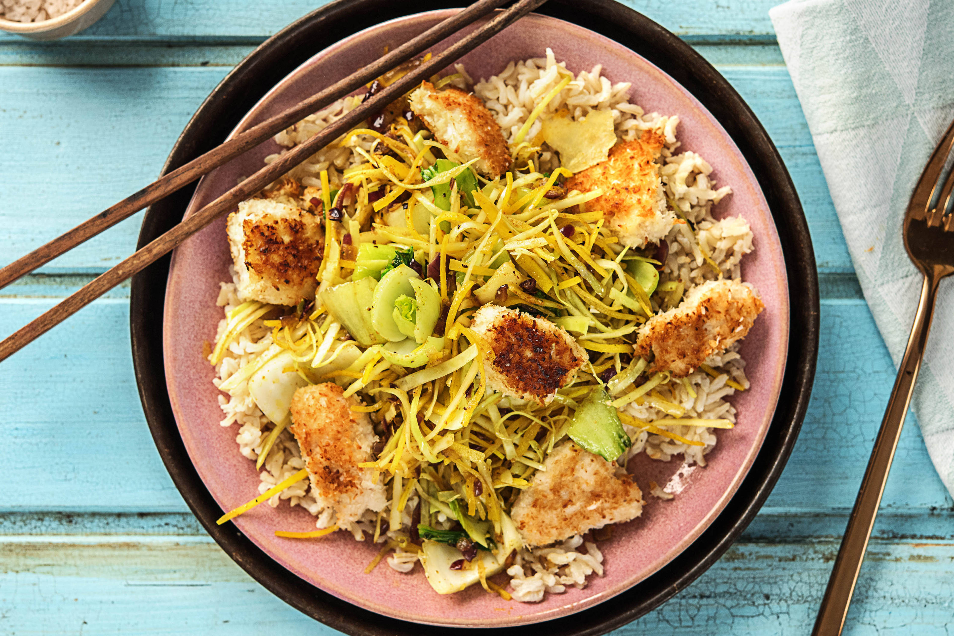 Poulet croustillant à la noix de coco