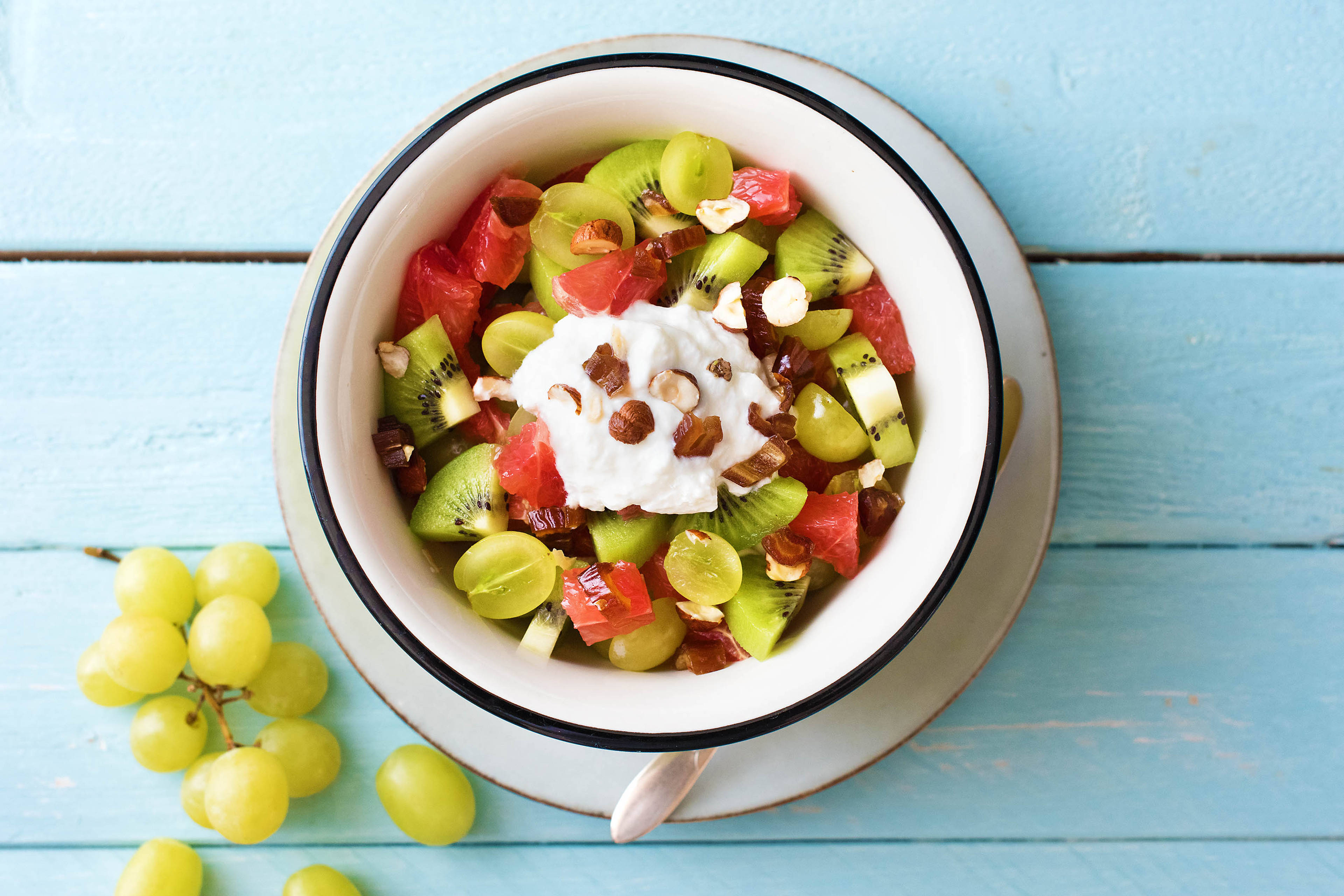 Fruitsalade met griekse yoghurt