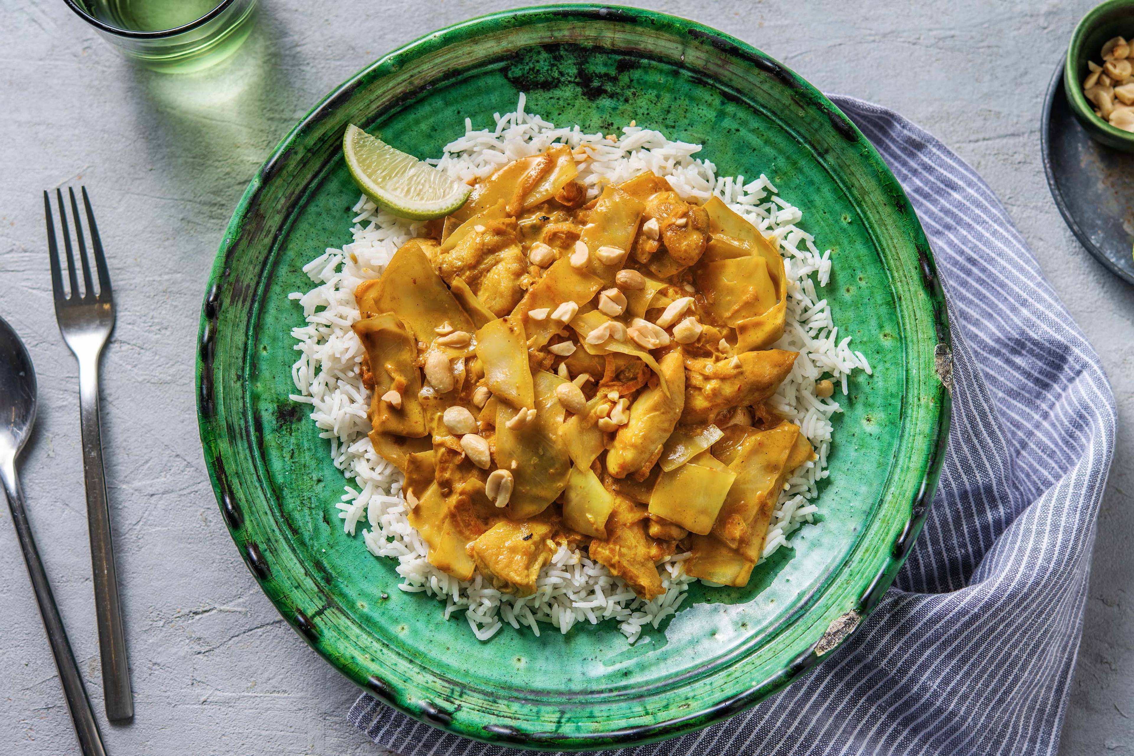 Indonesische zoete curry met kippendij en limoen