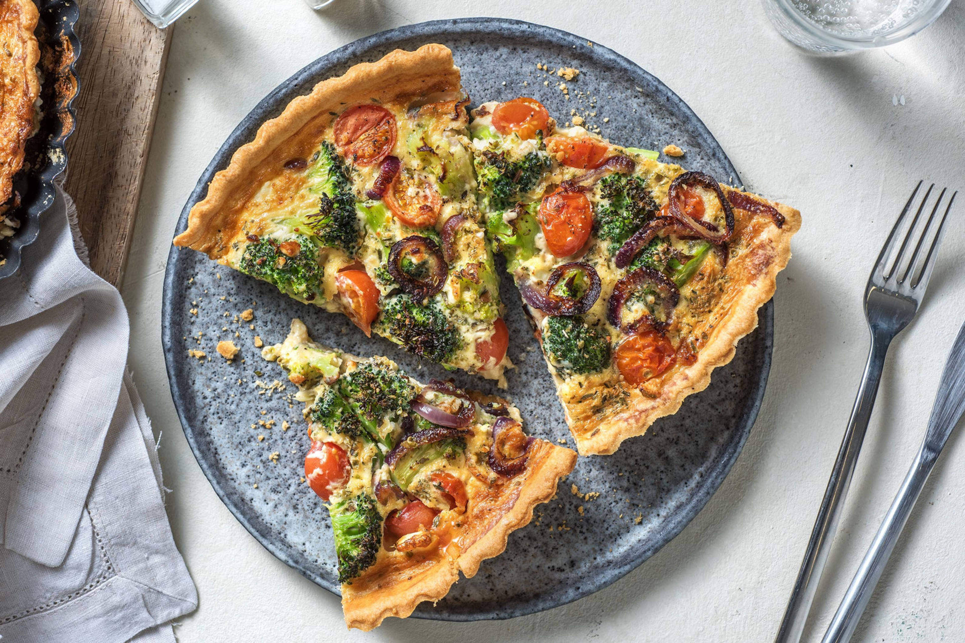 Quiche aux brocolis et à la feta