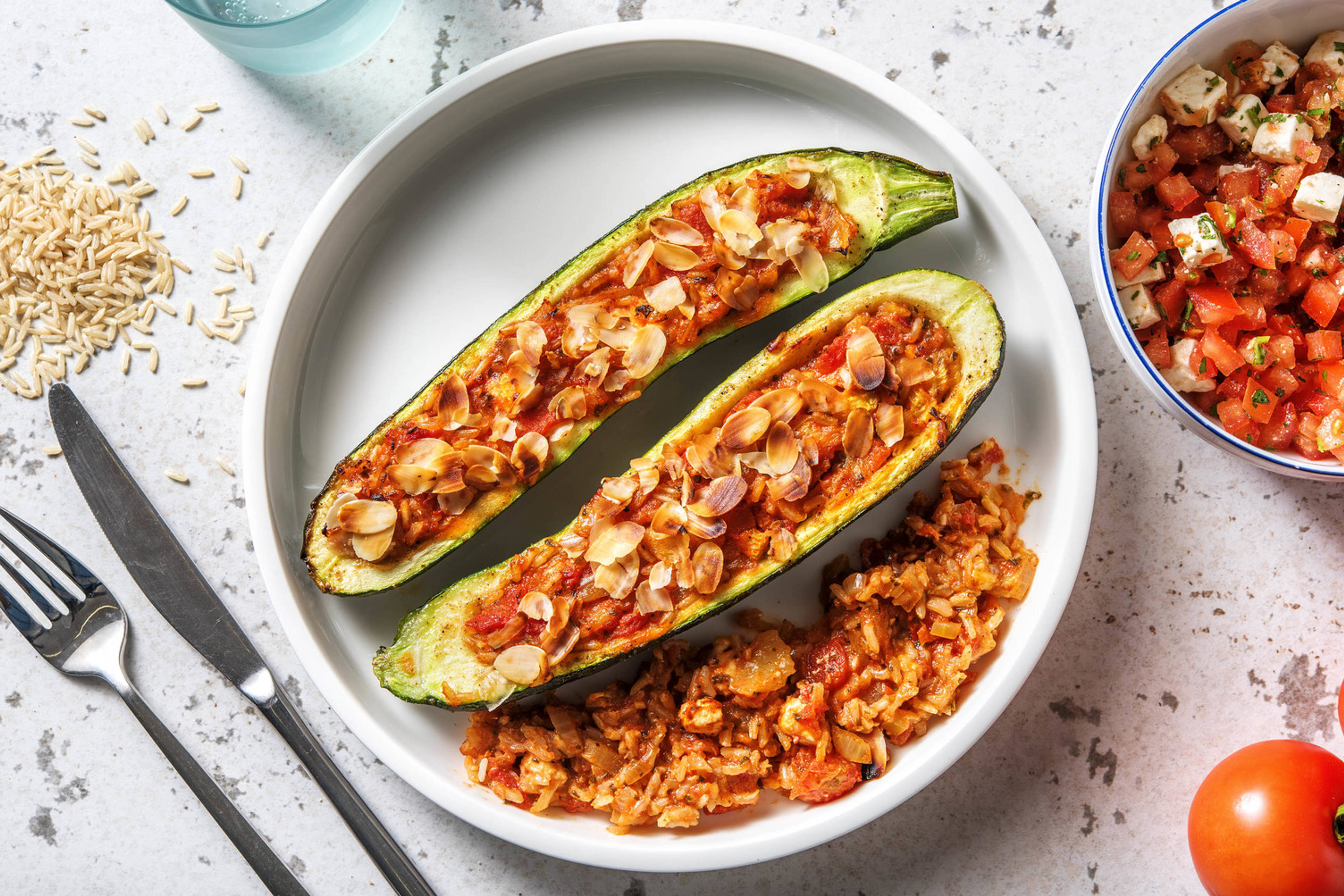 Courgettes farcies à la turque 