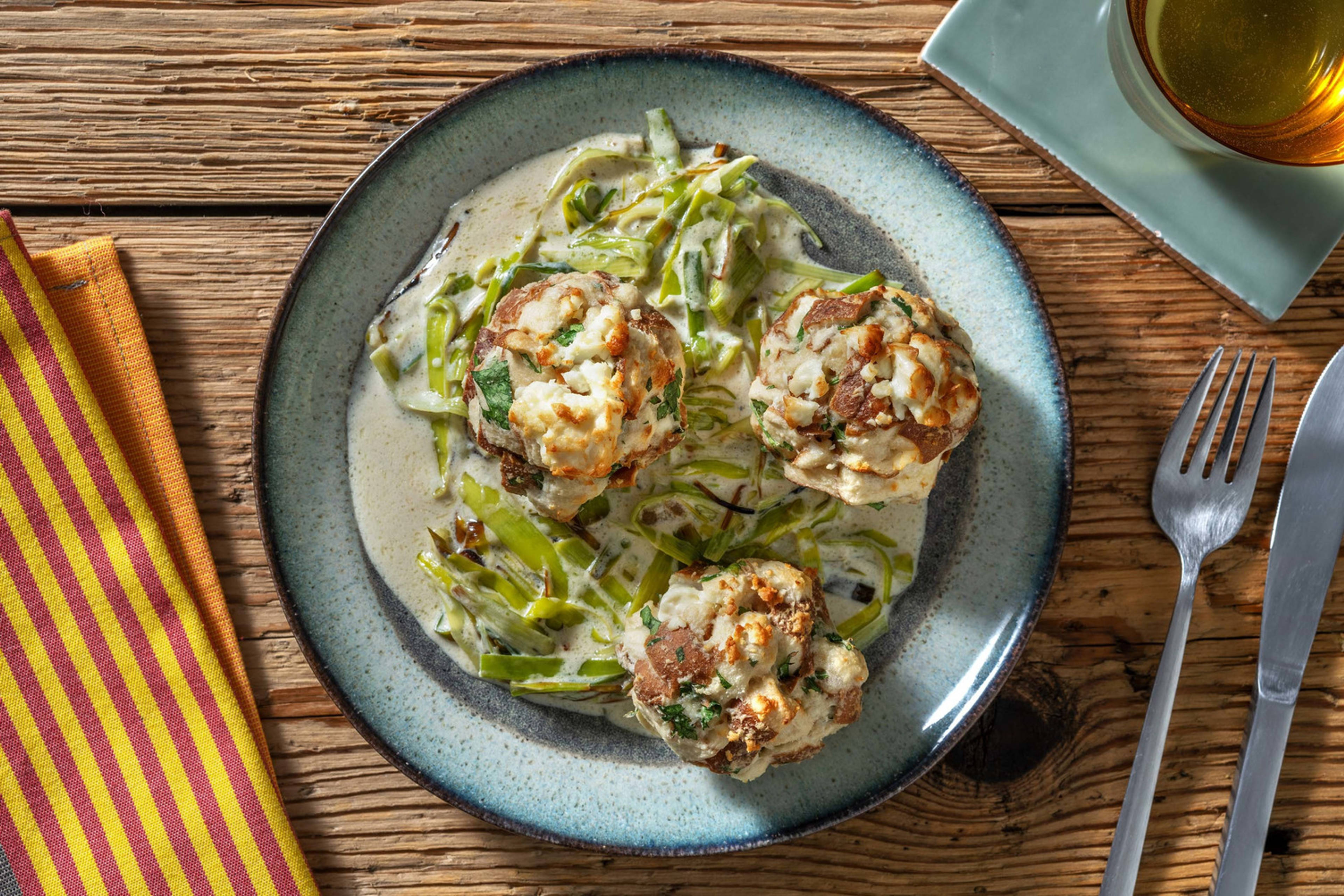 Deftige Laugen-Petersilien Knödel