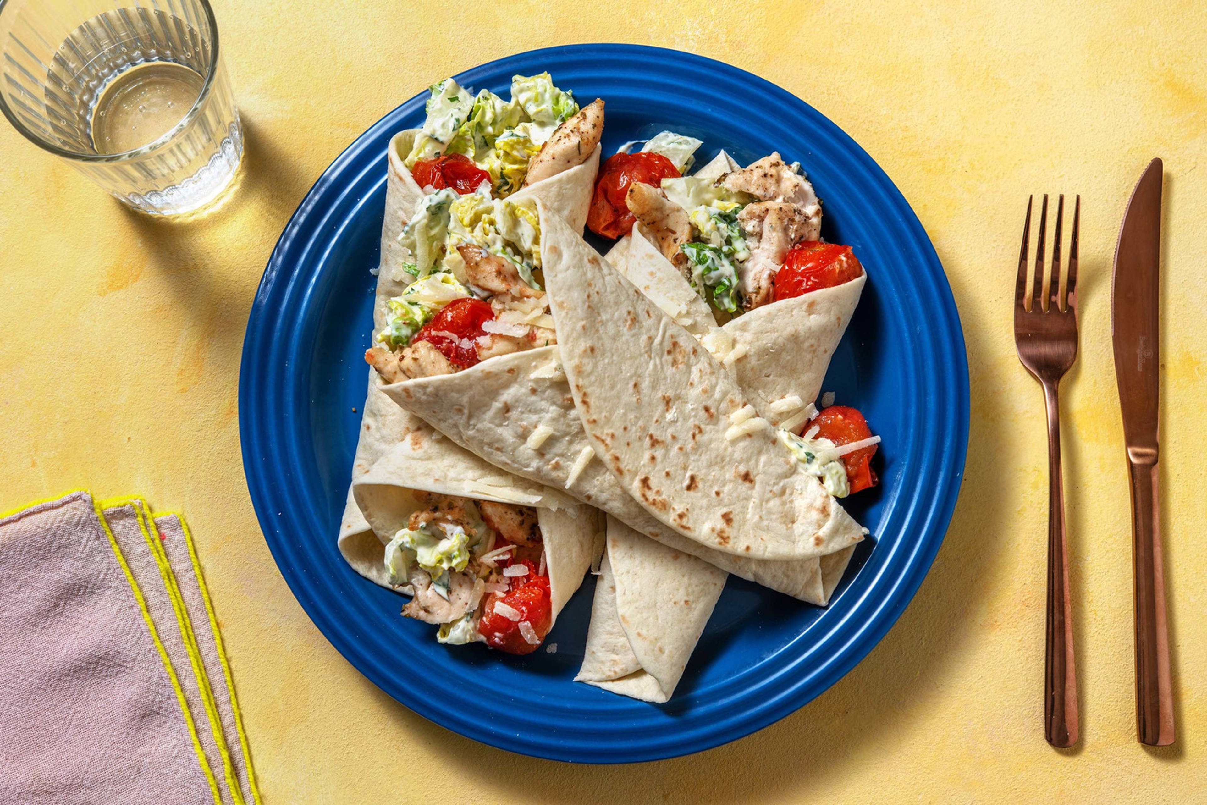Caesar Salad Wraps