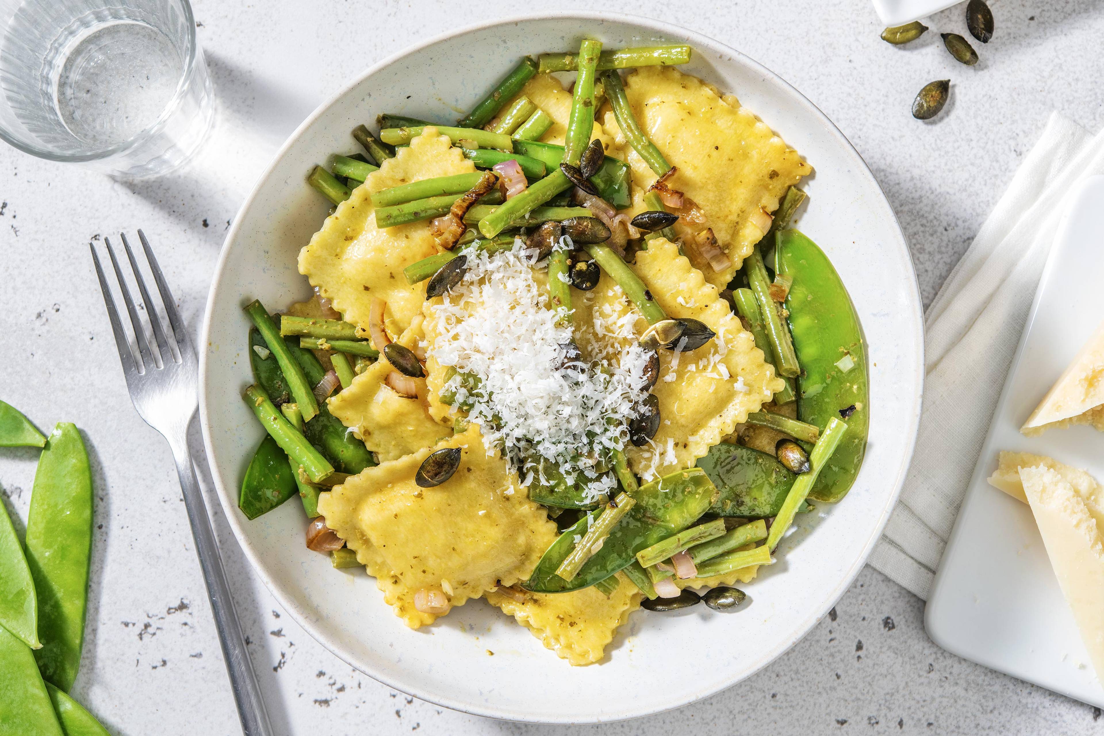 Ravioli au chou-fleur et au beurre noisette