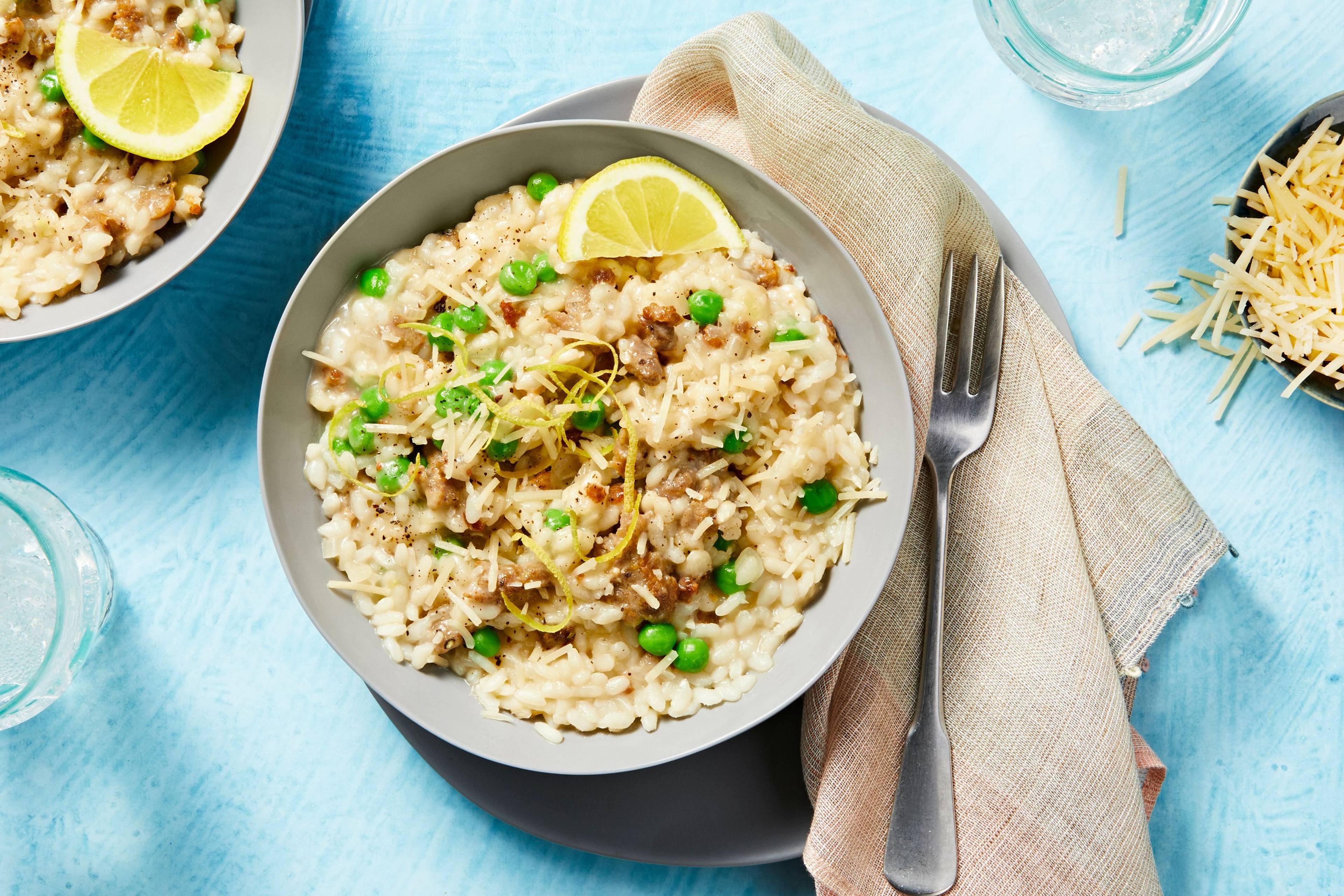 Pork Sausage & Pea Risotto