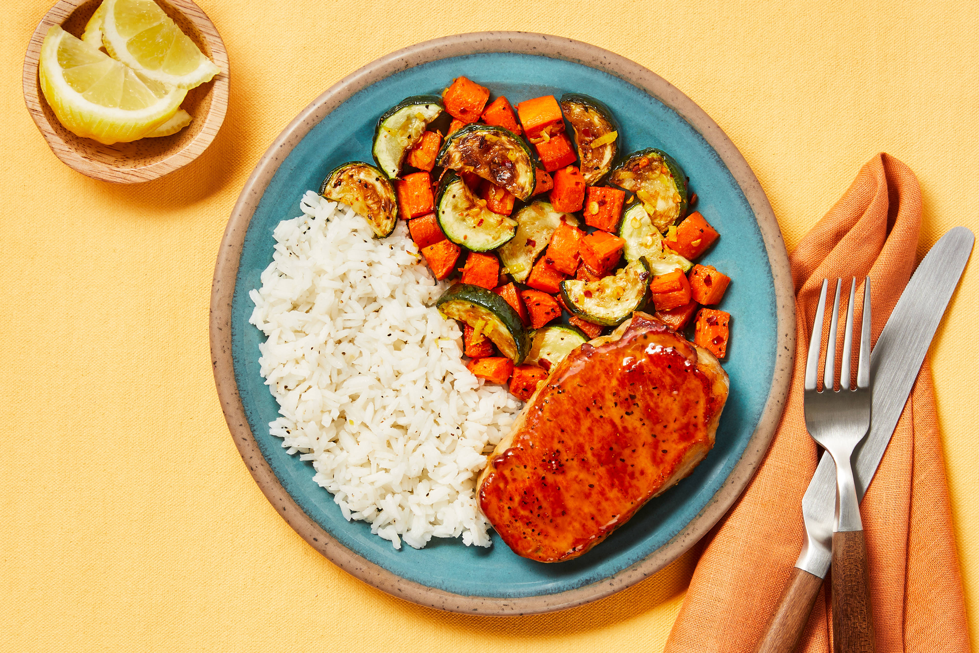 Hot Honey Peach Organic Chicken