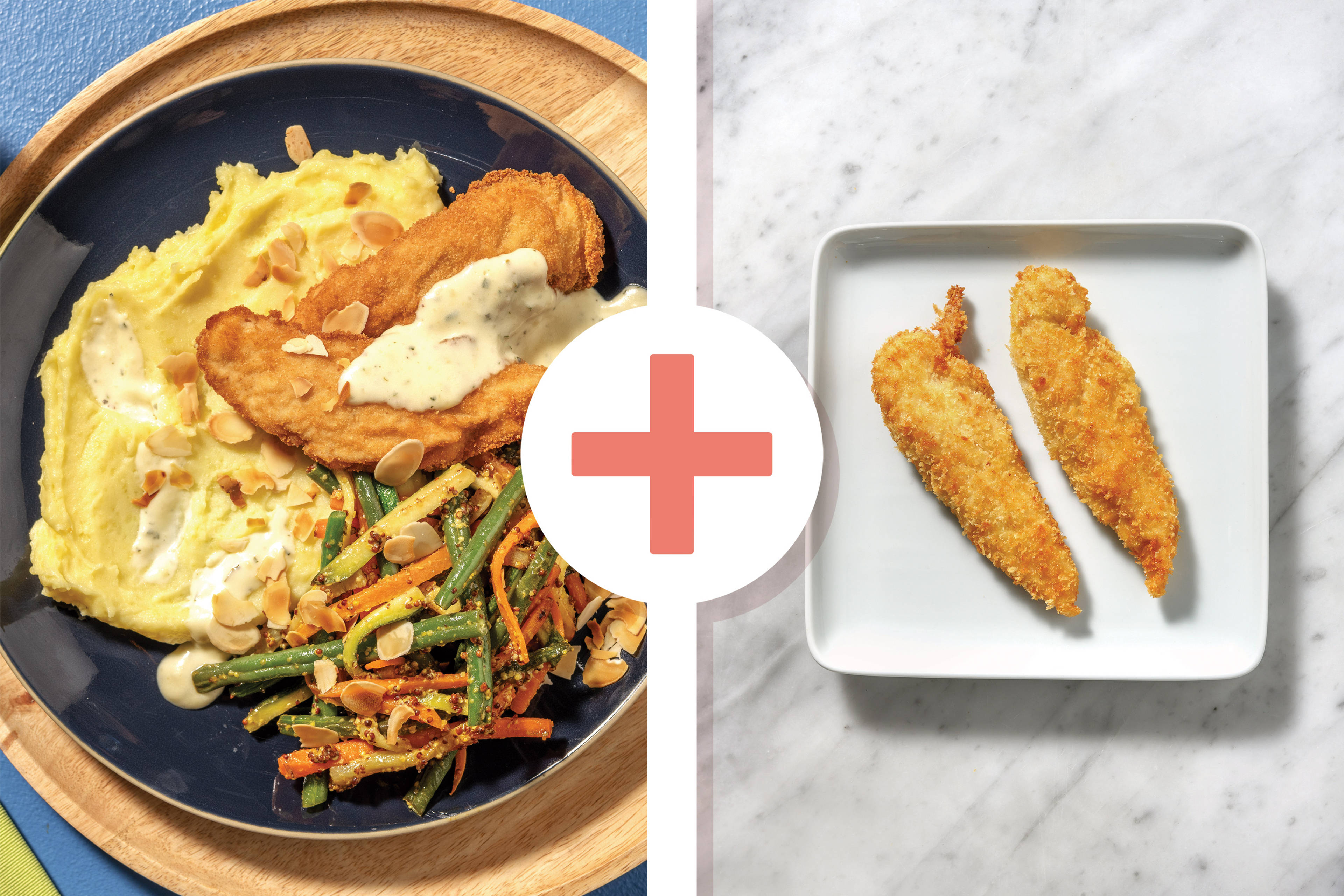 Double Plant-Based Chick'n Tenders & Mash