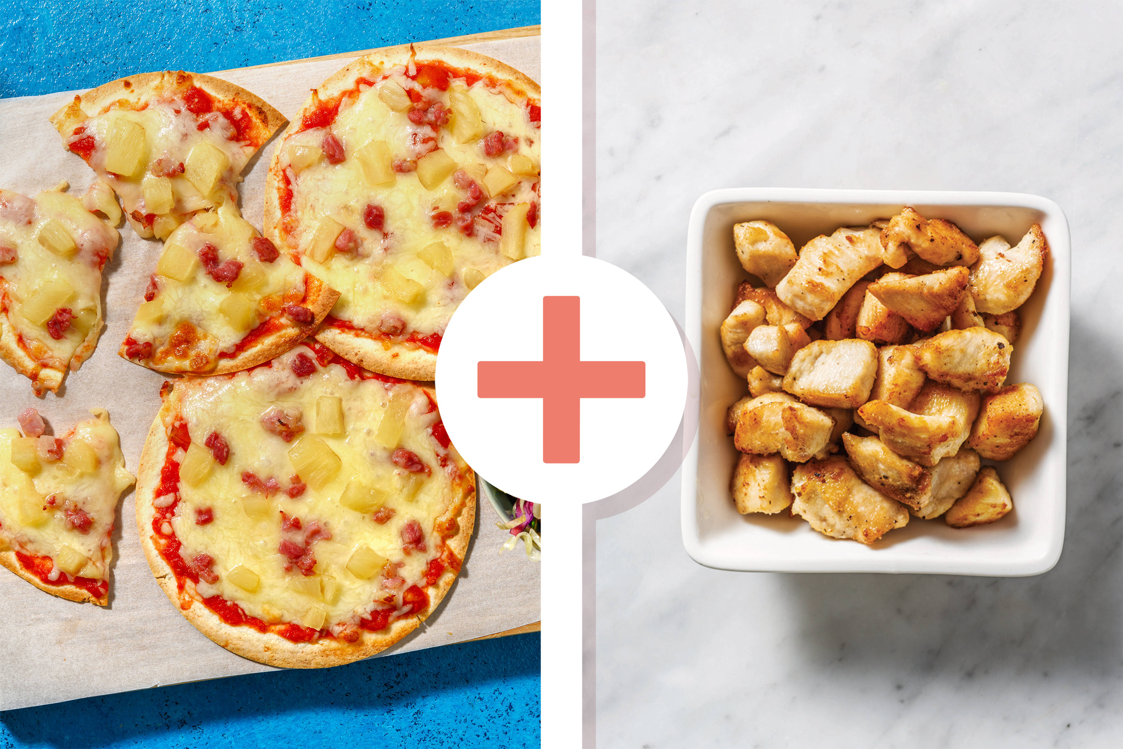 Easy Hawaiian Chicken, Bacon & Pineapple Tortilla Pizza