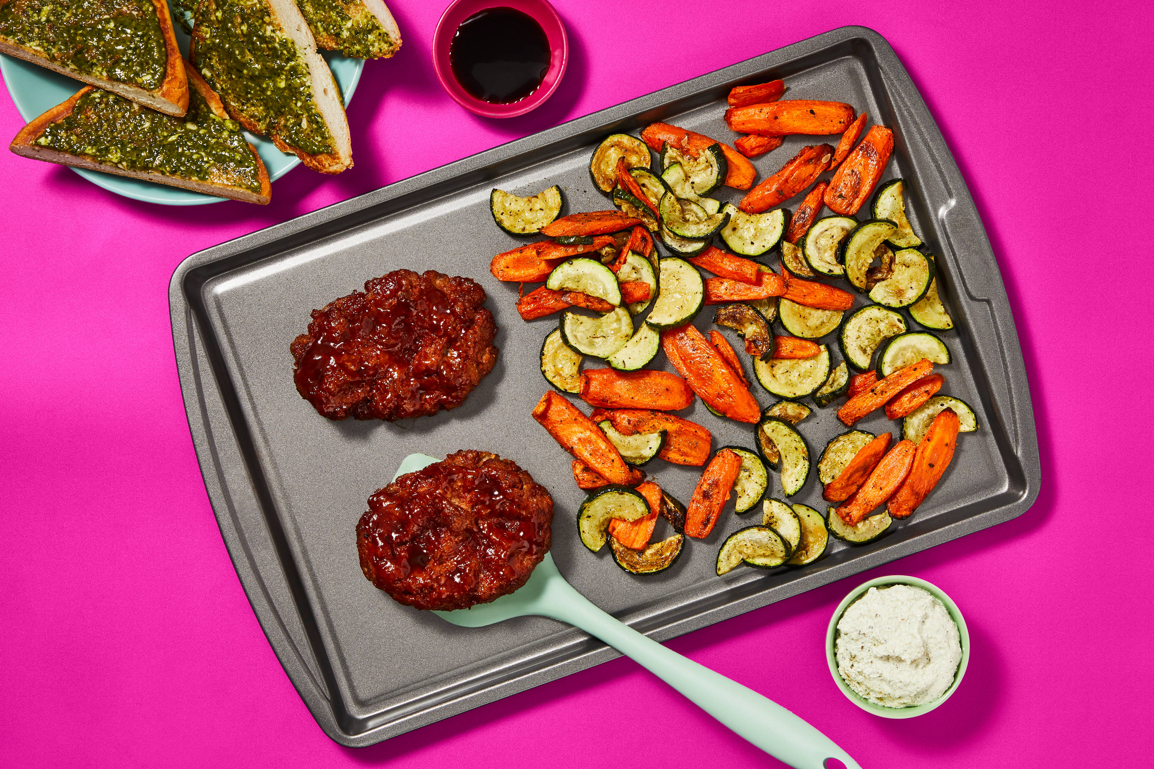 Sheet Pan Italian Organic Beef Meatloaves