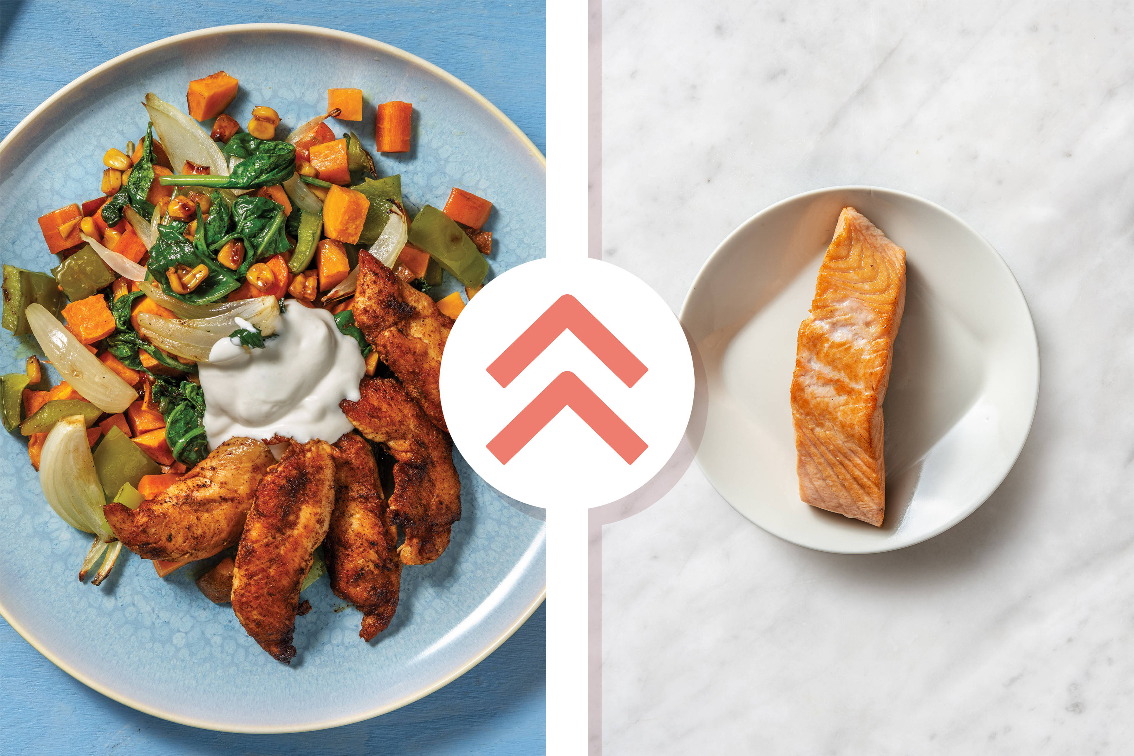 Mexican-Spiced Salmon & Roast Veggie Toss