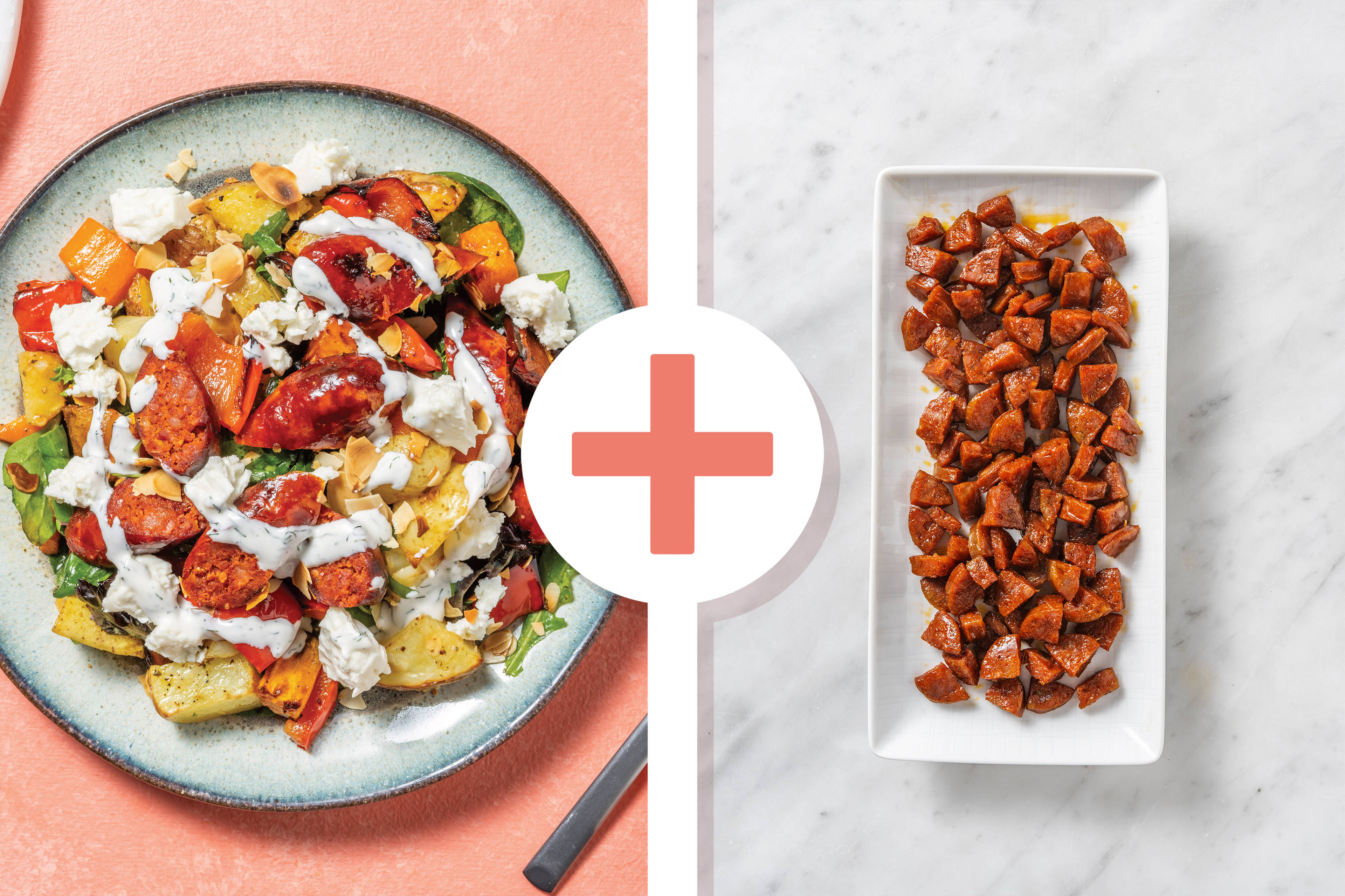 Easy Double Chorizo, Potato & Veggie Traybake