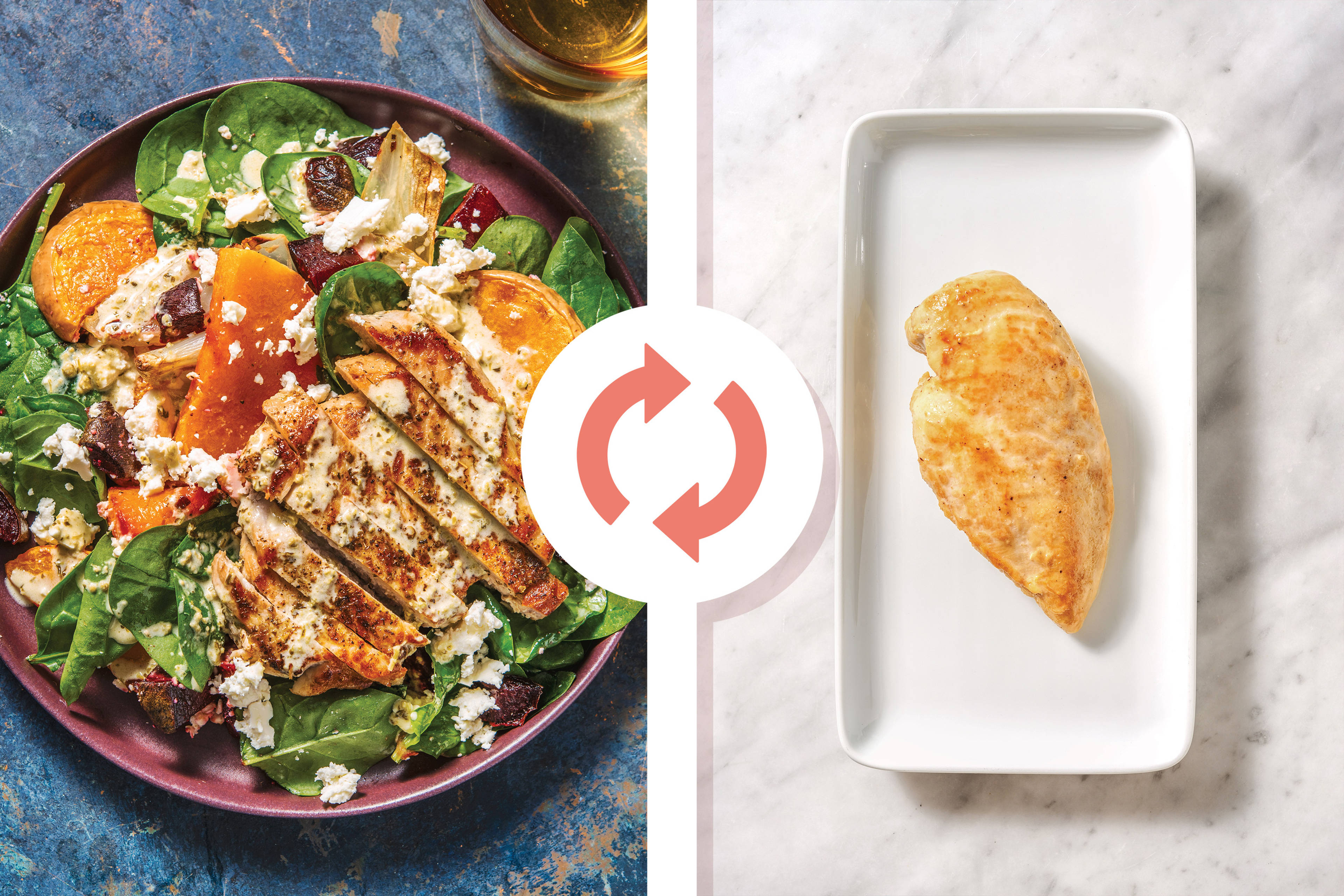 Honey-Garlic Chicken & Roast Veggie Toss