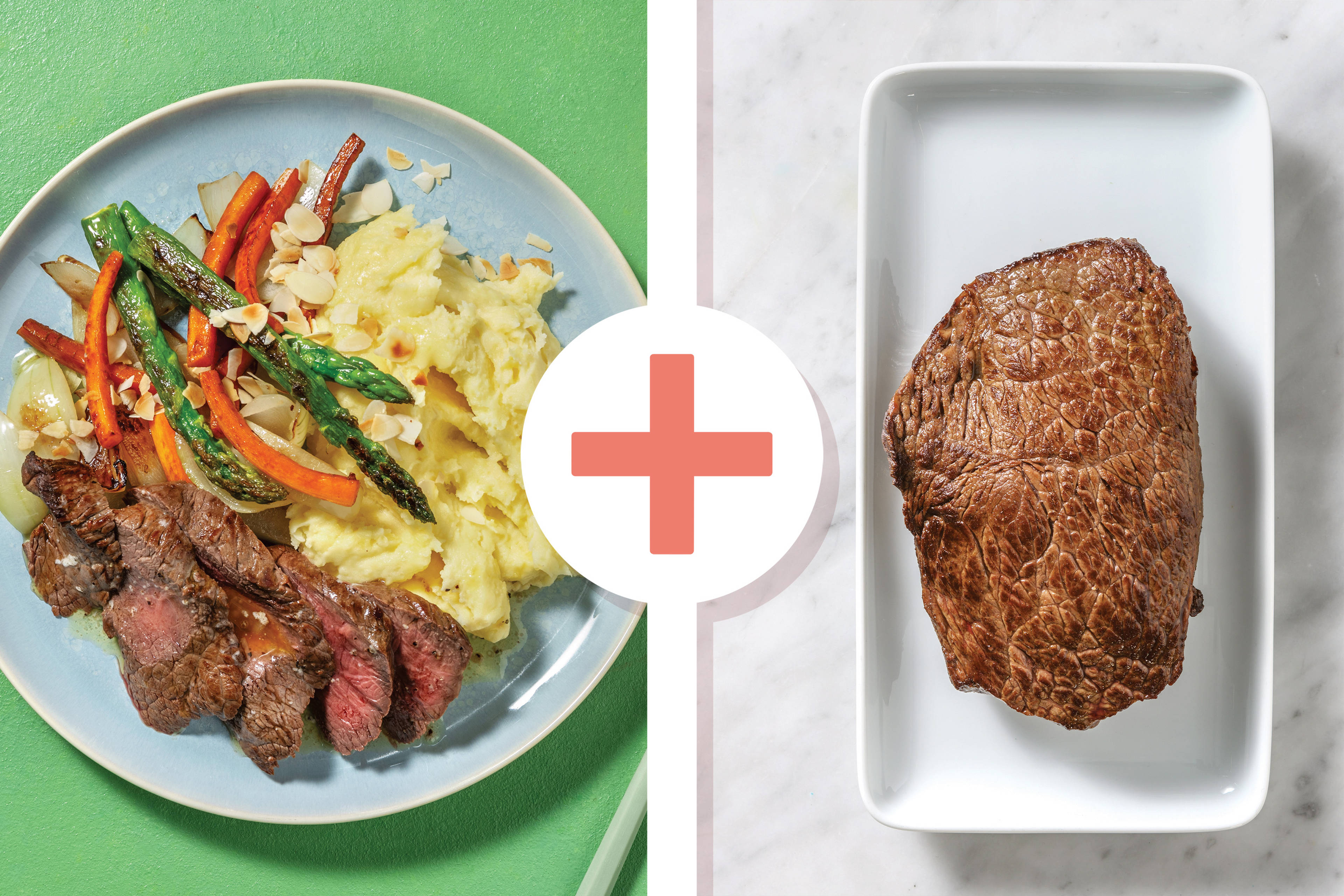 Double Beef Rump & Garlic-Peppercorn Butter 