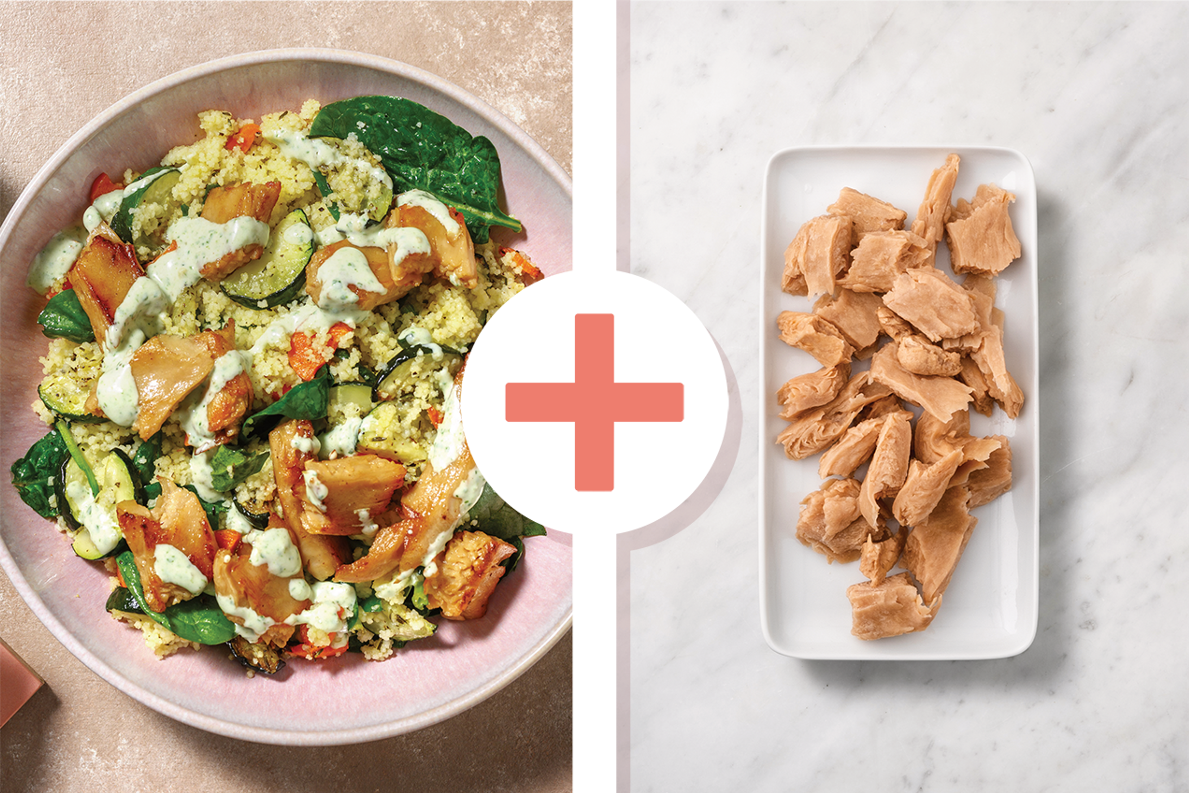 Double Plant-Based Herby Chick’n & Veggie Couscous