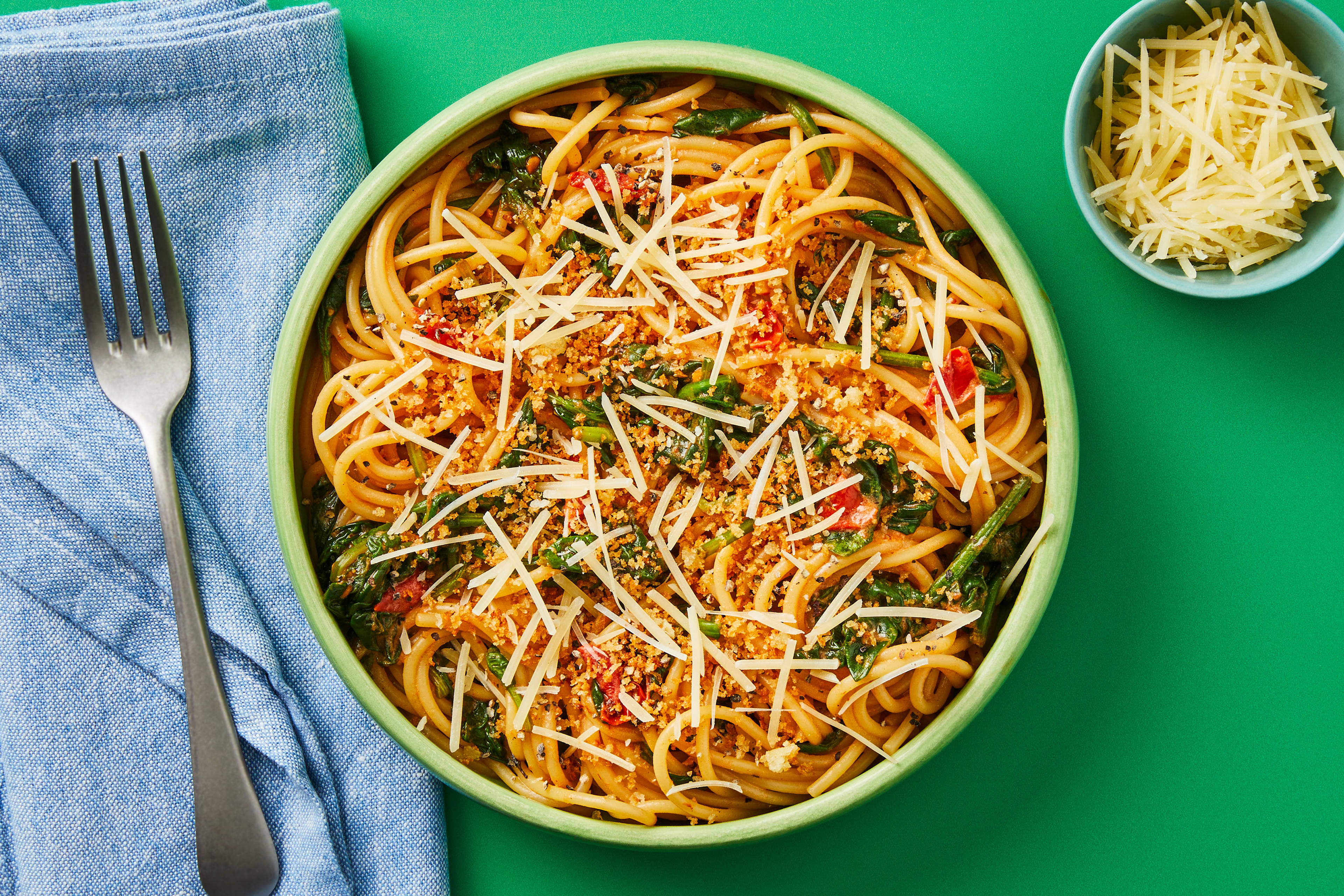 Shrimp & Tomato-Herb Spaghetti with a Kick