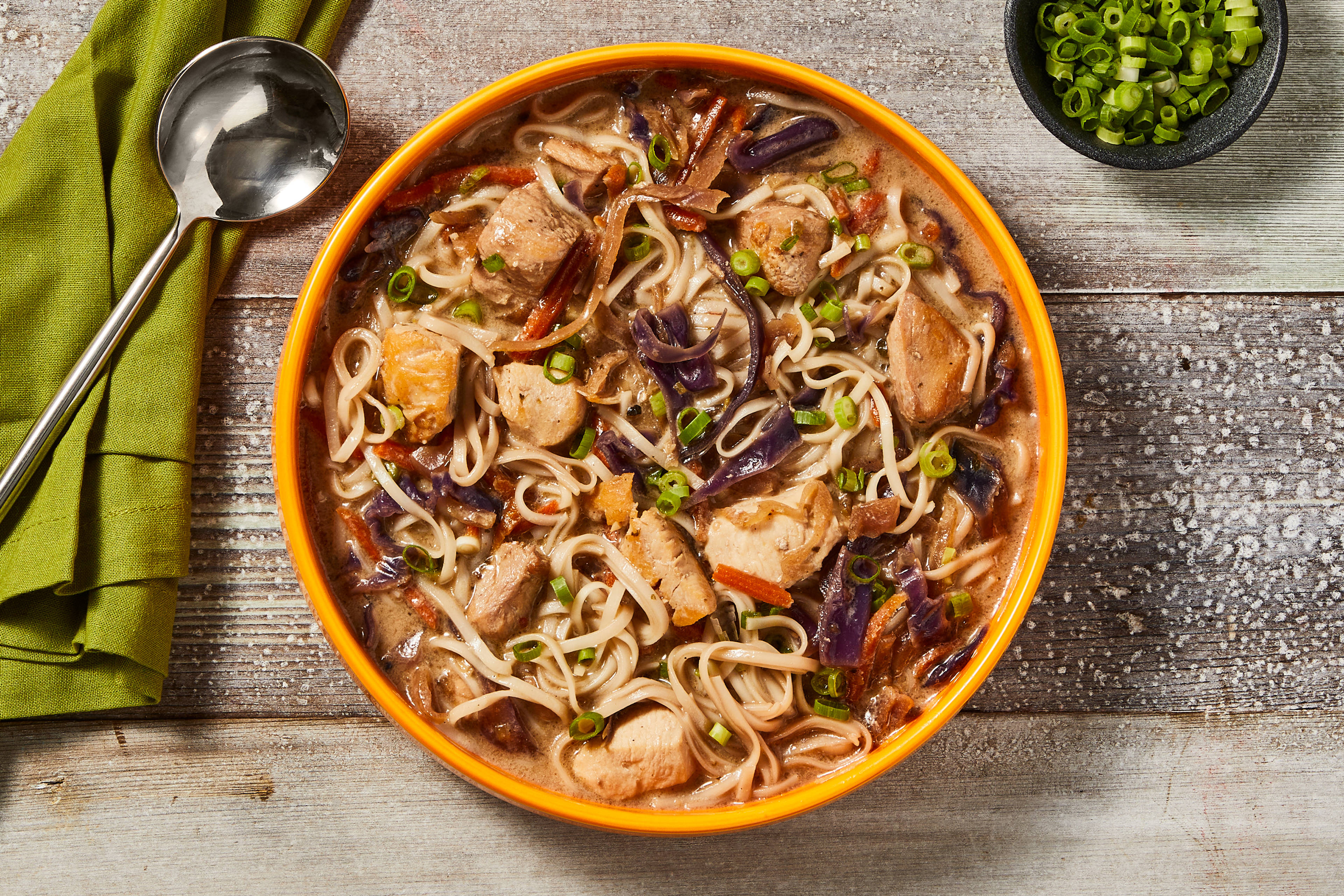 Spicy Coconut Curry Chicken Noodle Soup