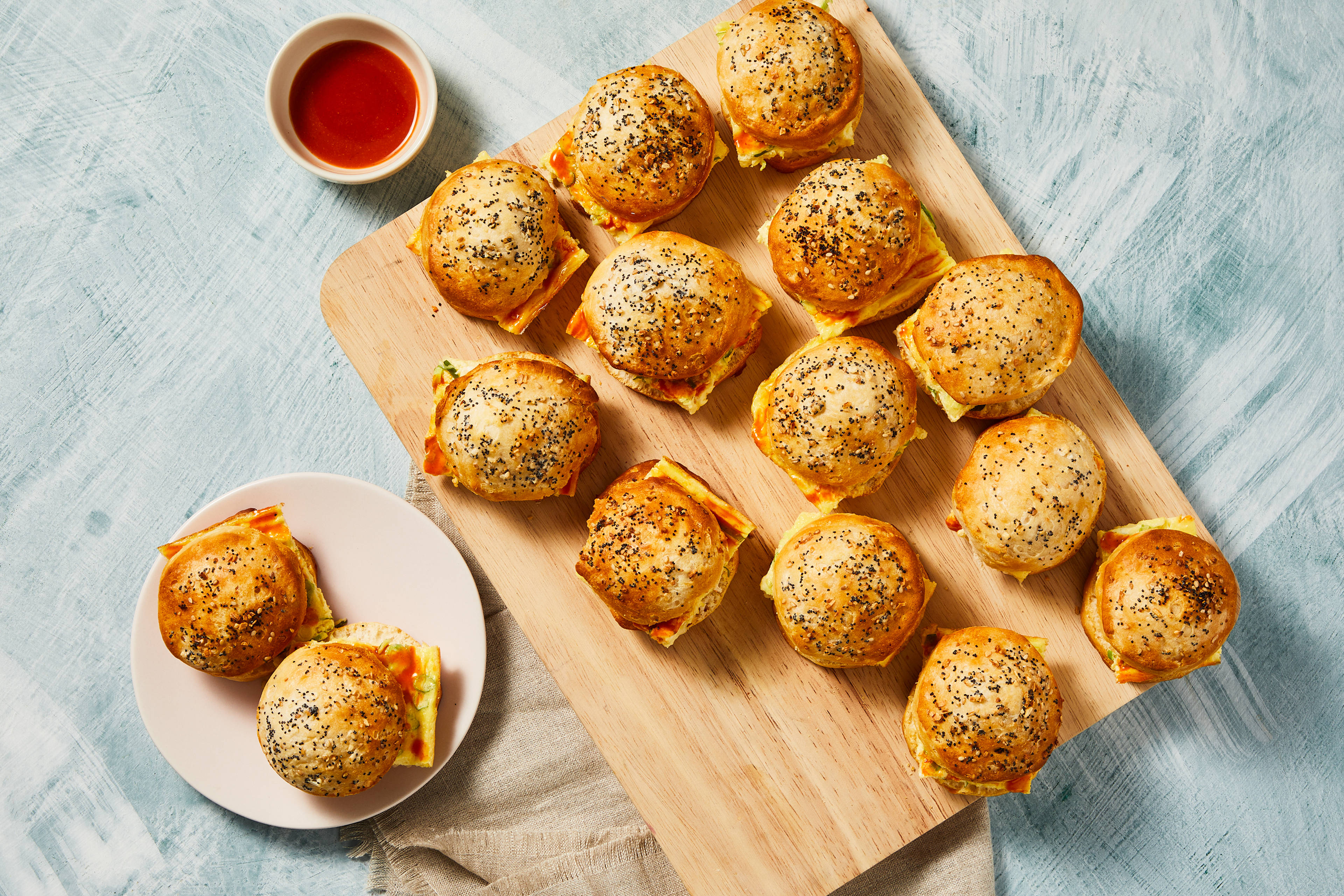 Everything-Bagel Egg Biscuit Sliders