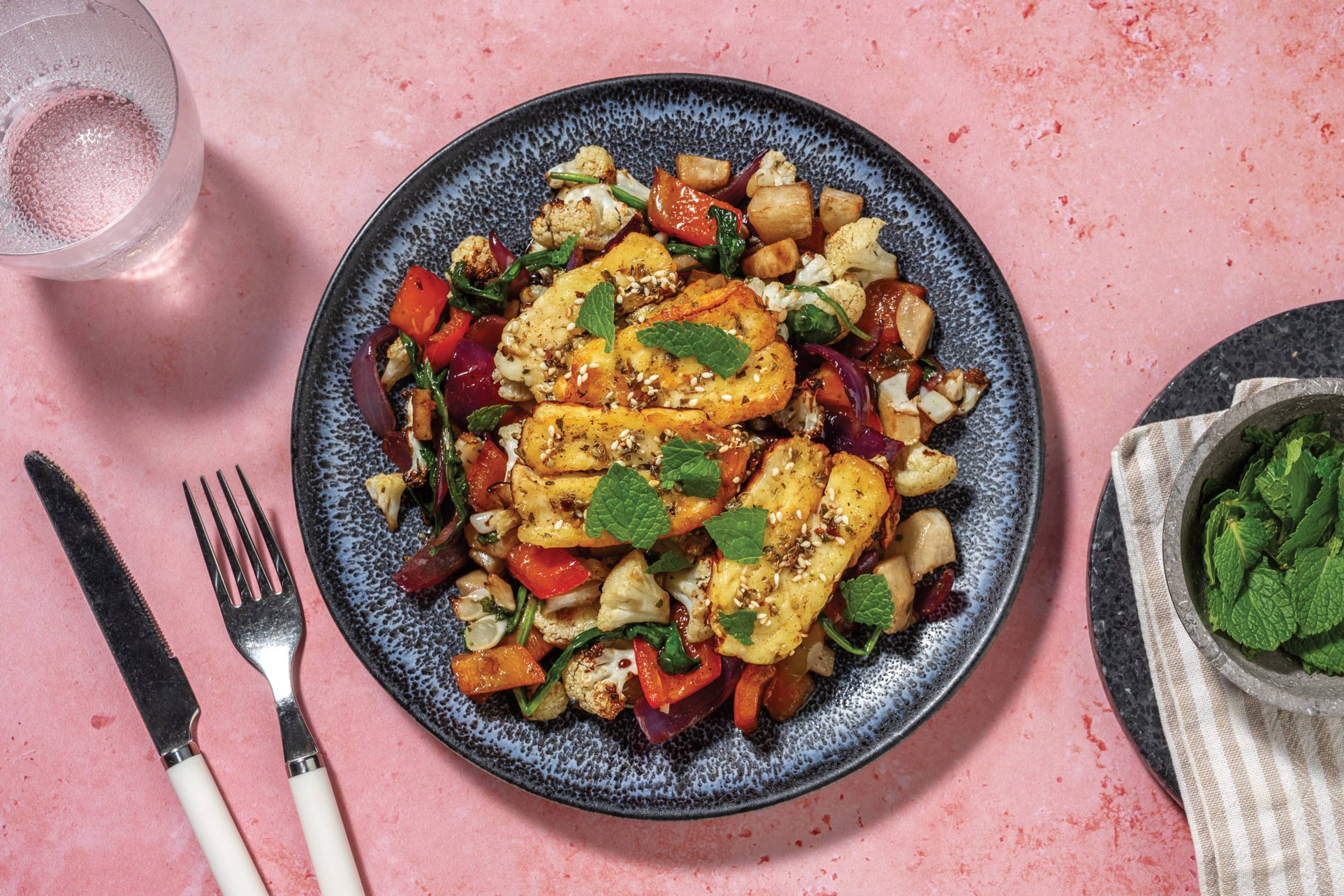 Greek-Style Honey Halloumi & Roast Veggies