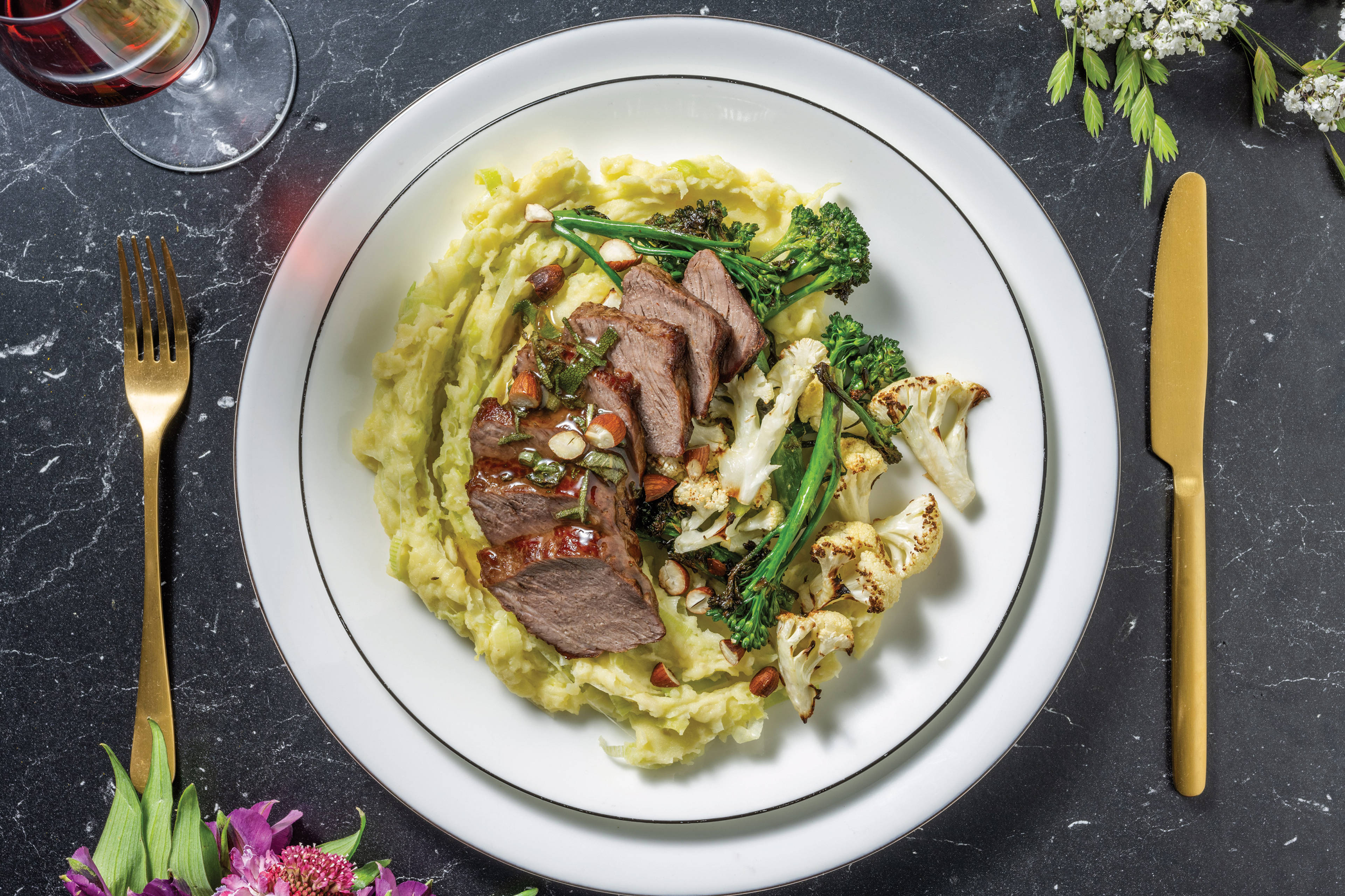 Roasted Lamb Shoulder & Mint Sauce