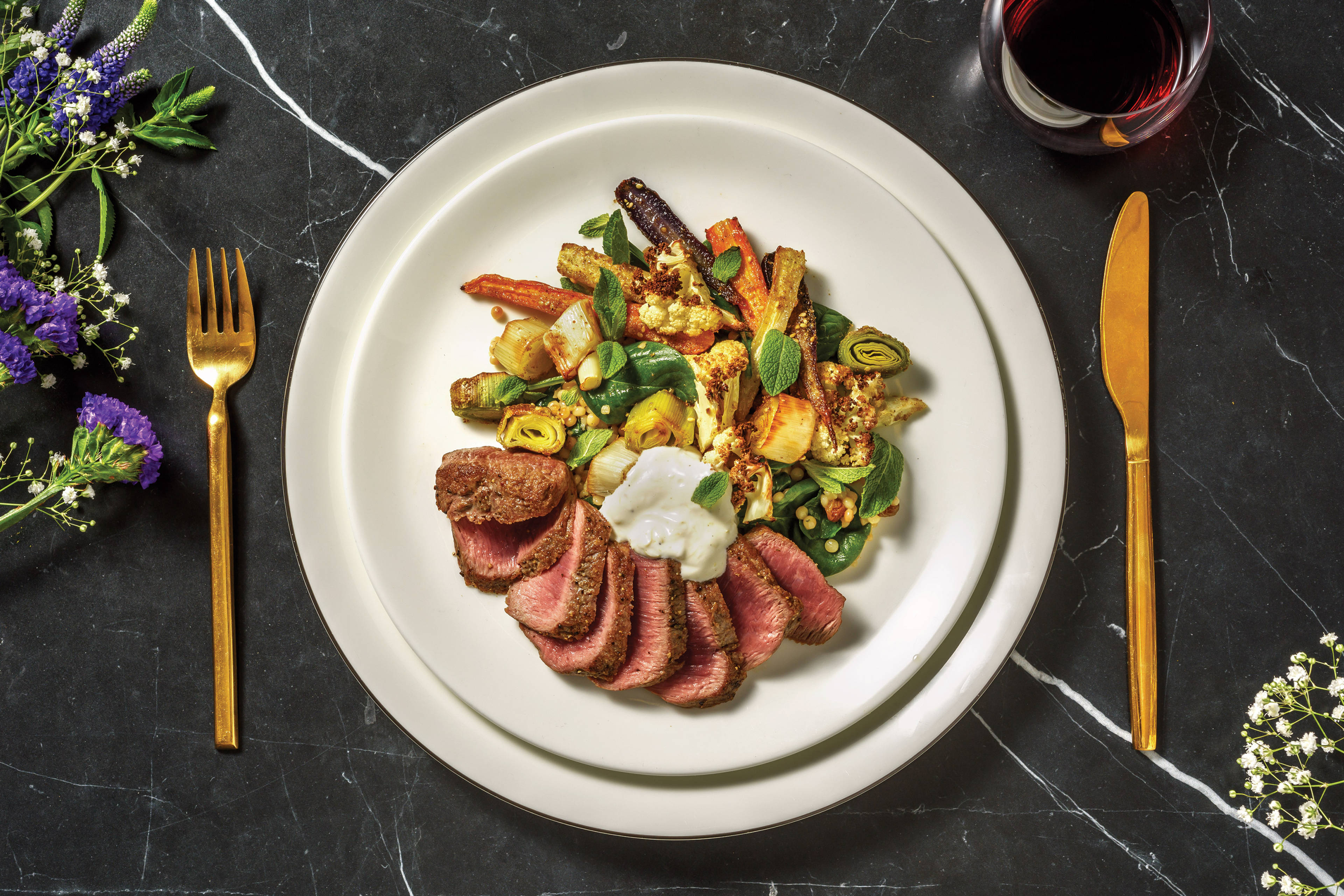 Lamb Rump & Spiced Roast Veggies