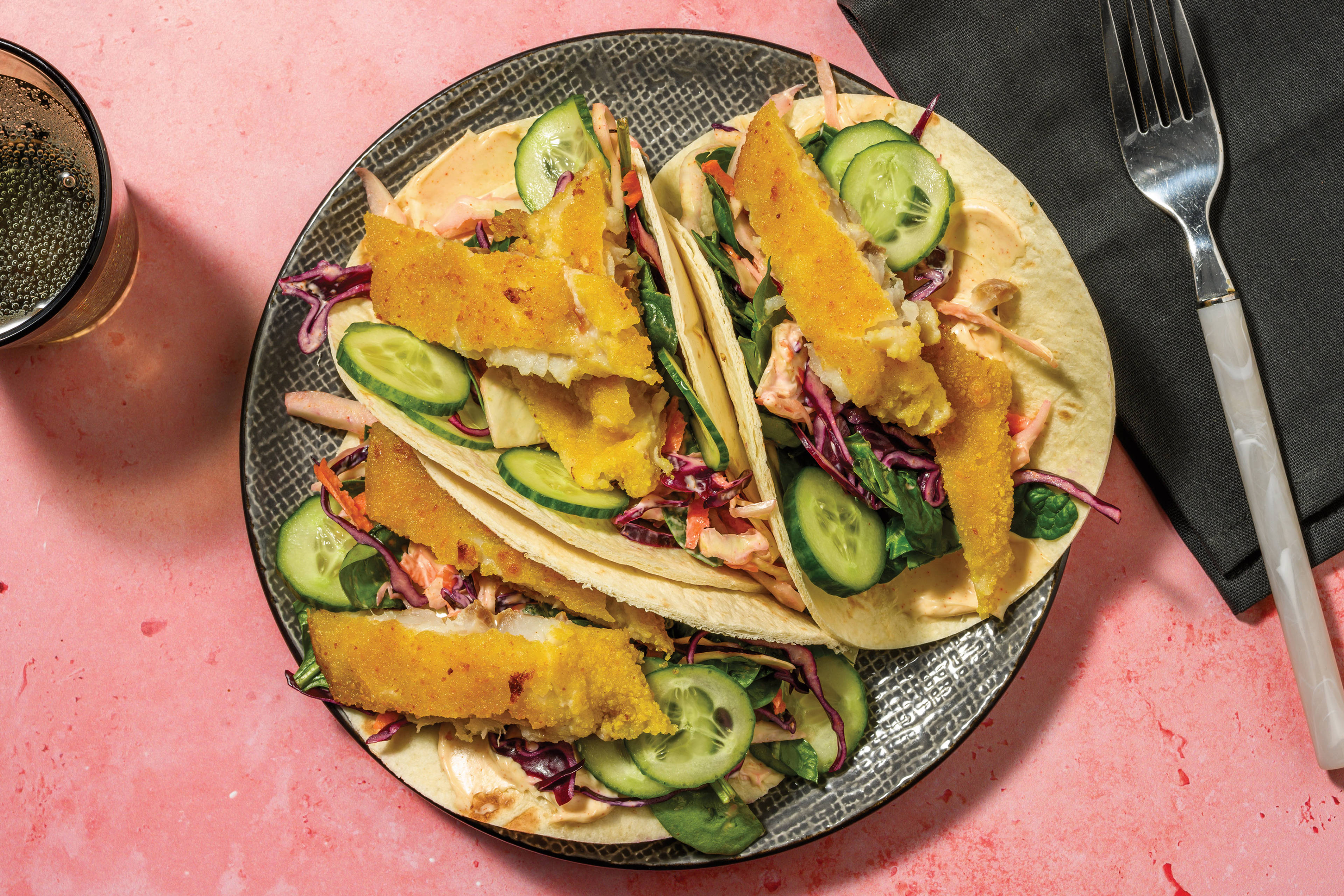 Double Crumbed Fish & Smokey Aioli Tacos