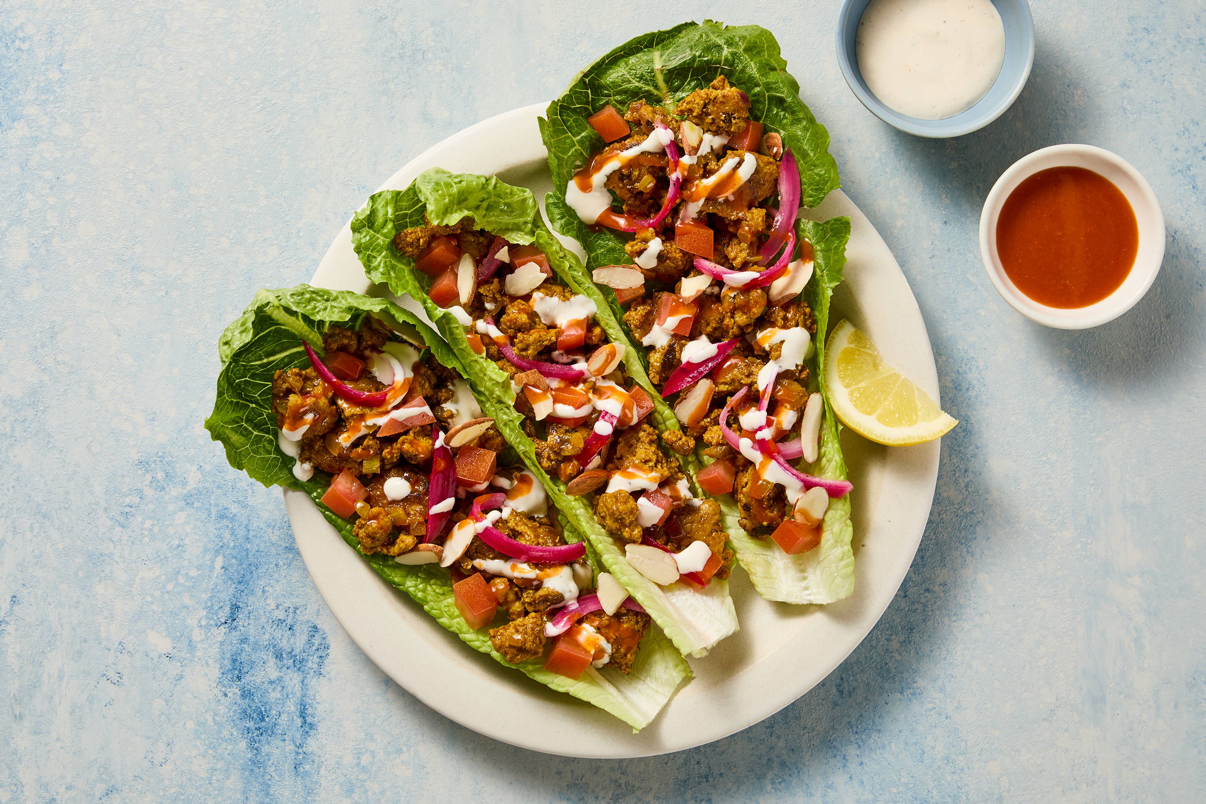 One-Pan Shawarma Beef Lettuce Wraps