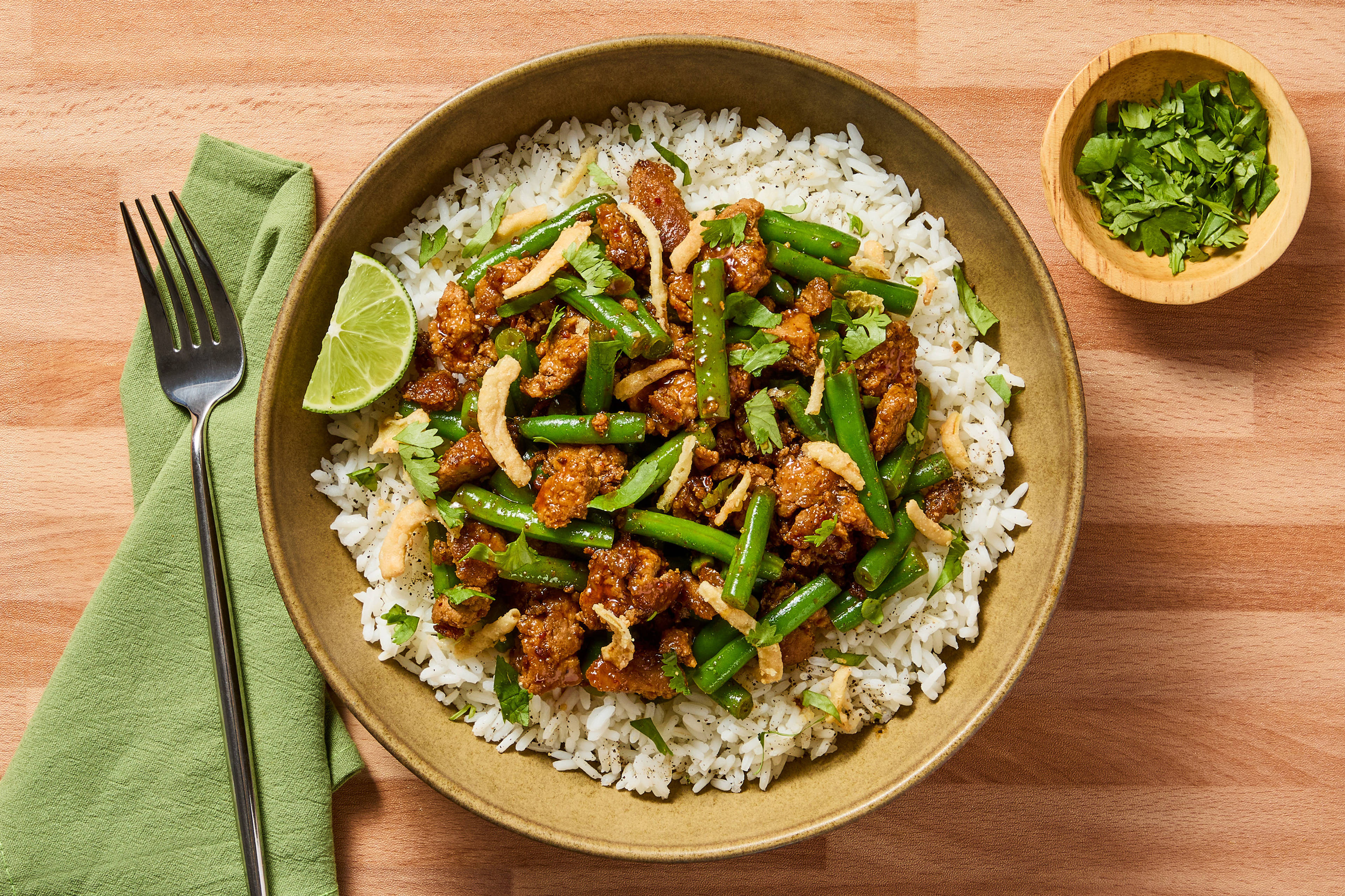 Sweet Chili Shrimp & Green Bean Bowls