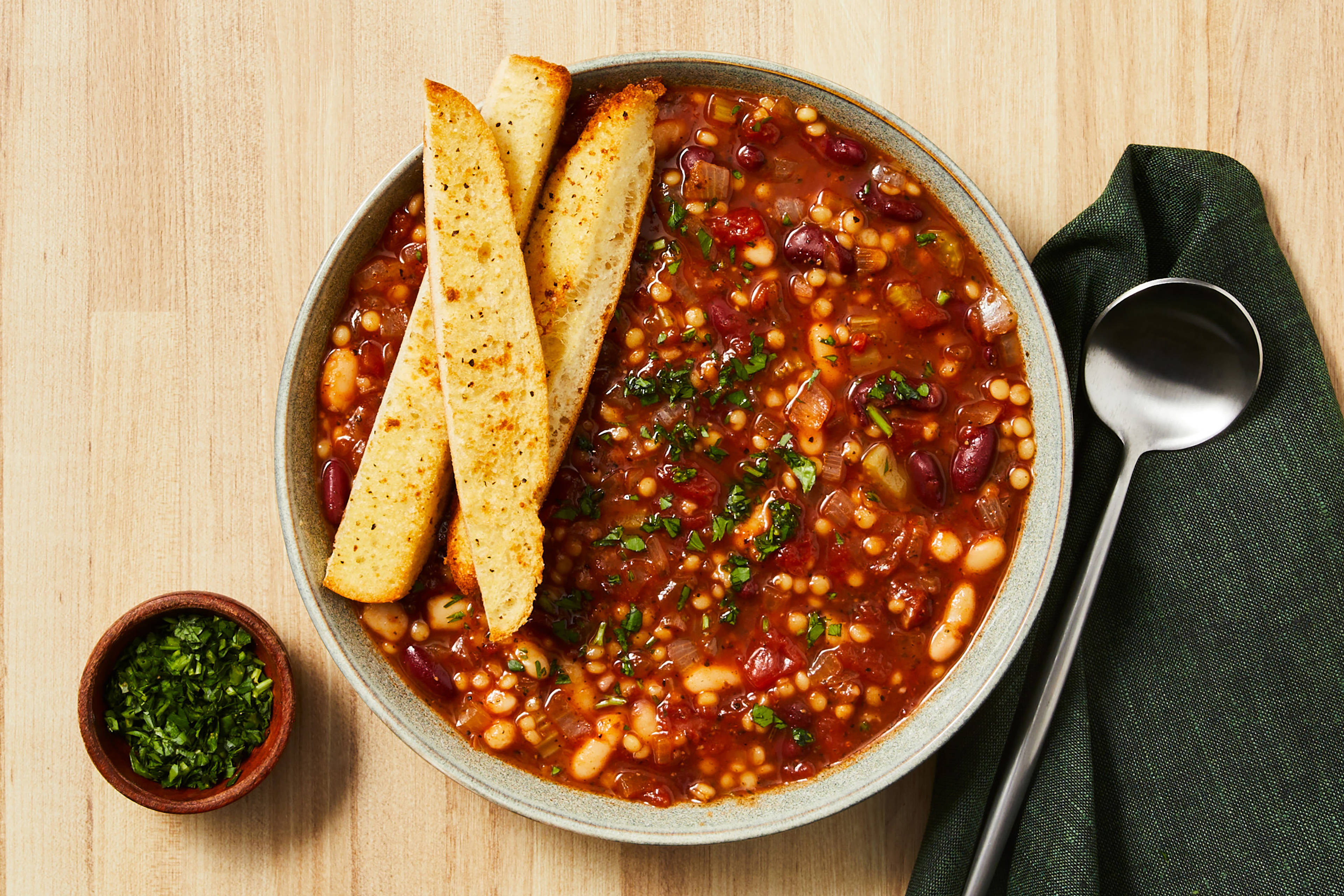 Turkey, Pearl Pasta & Bean Soup