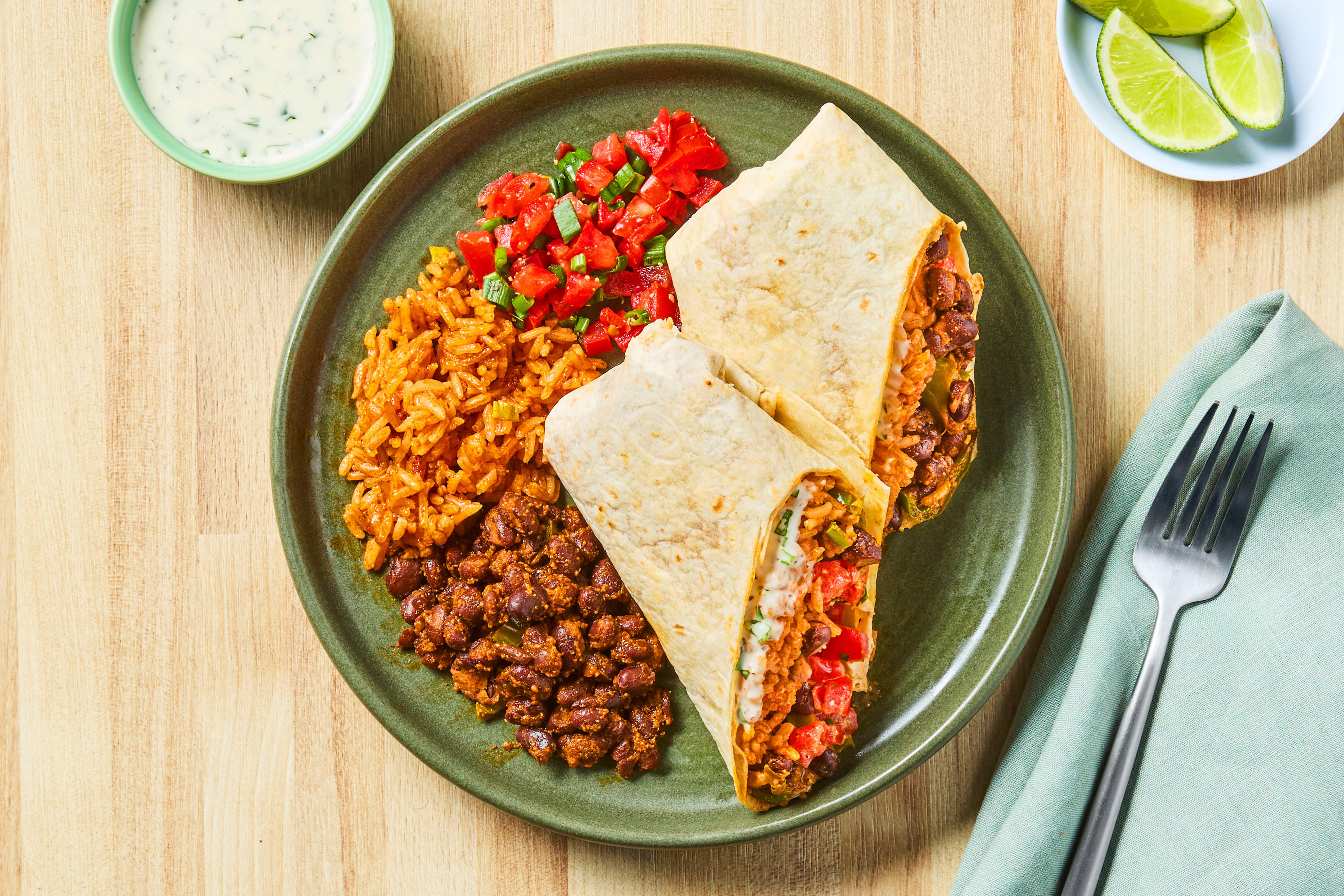 Tex-Mex Chicken, Bean & Pepper Wrap