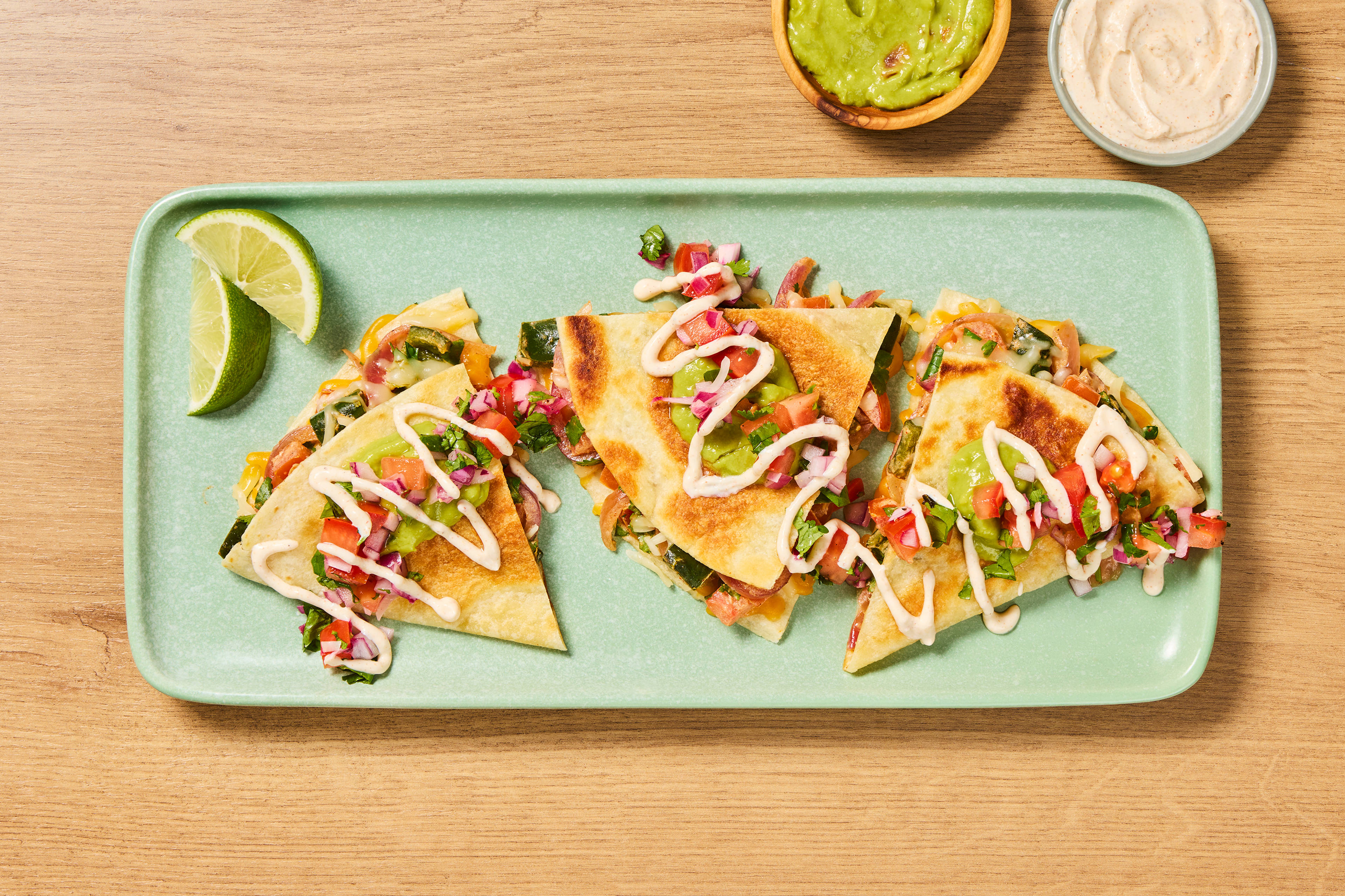 One-Pan Rajas Quesadillas