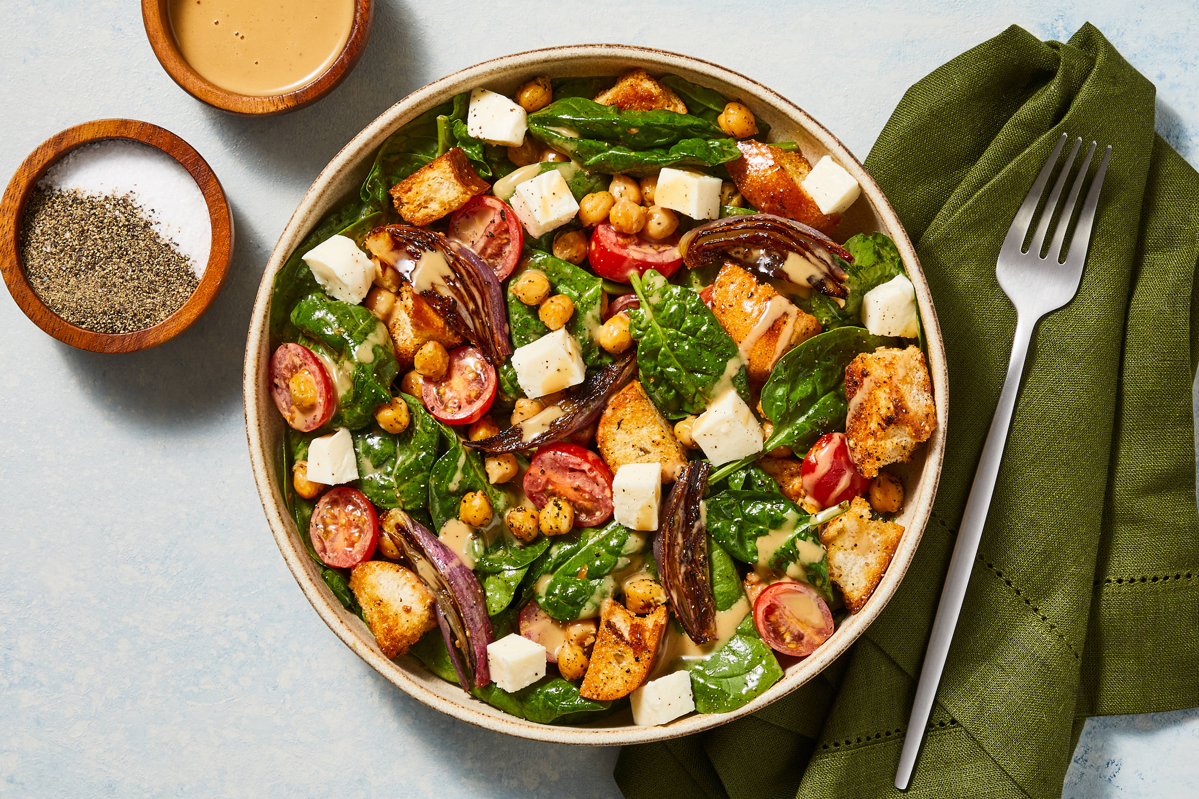 Chicken & Spinach Caprese Salad