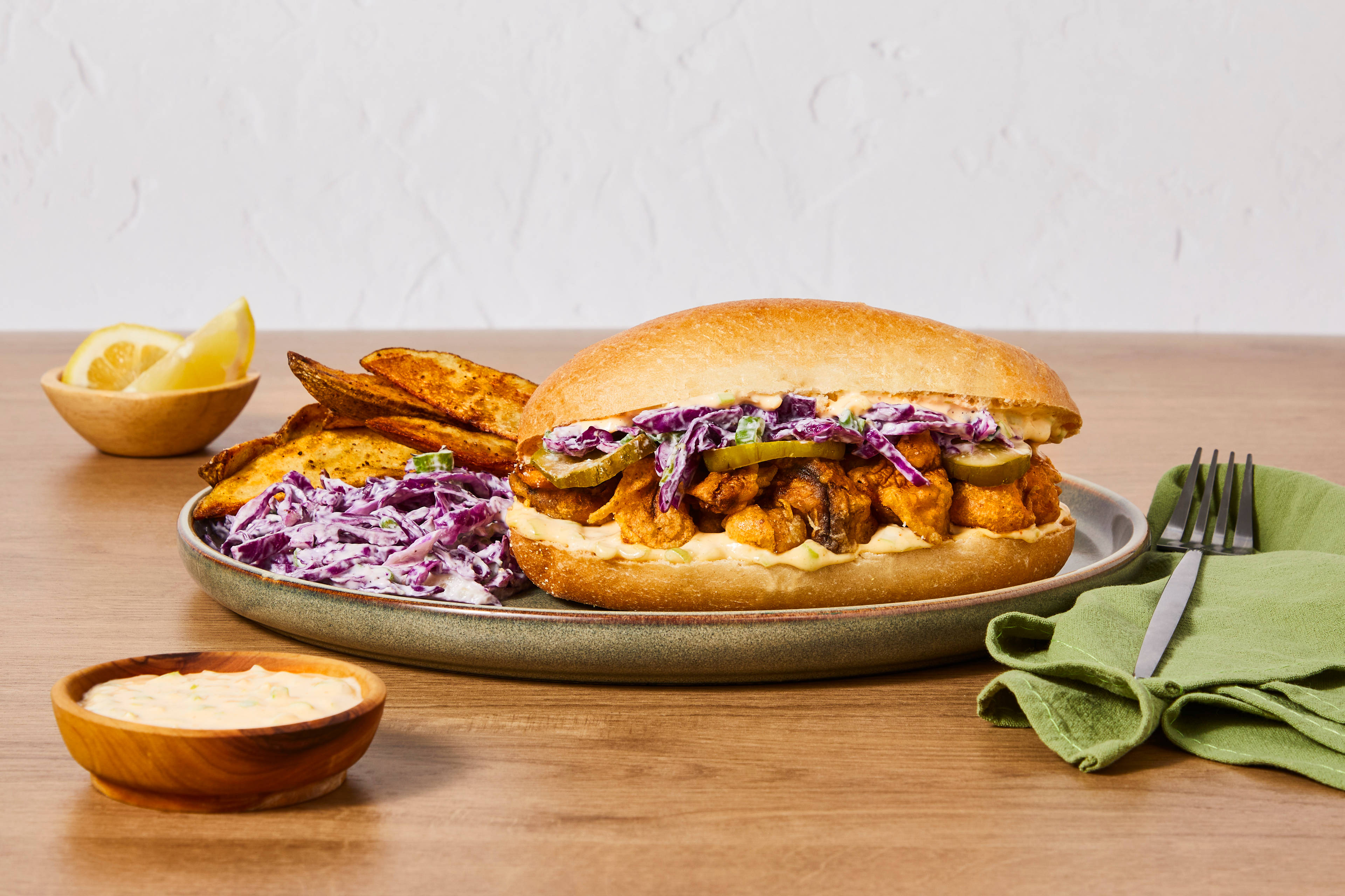 Mushroom & Bacon Po’boys & Fries