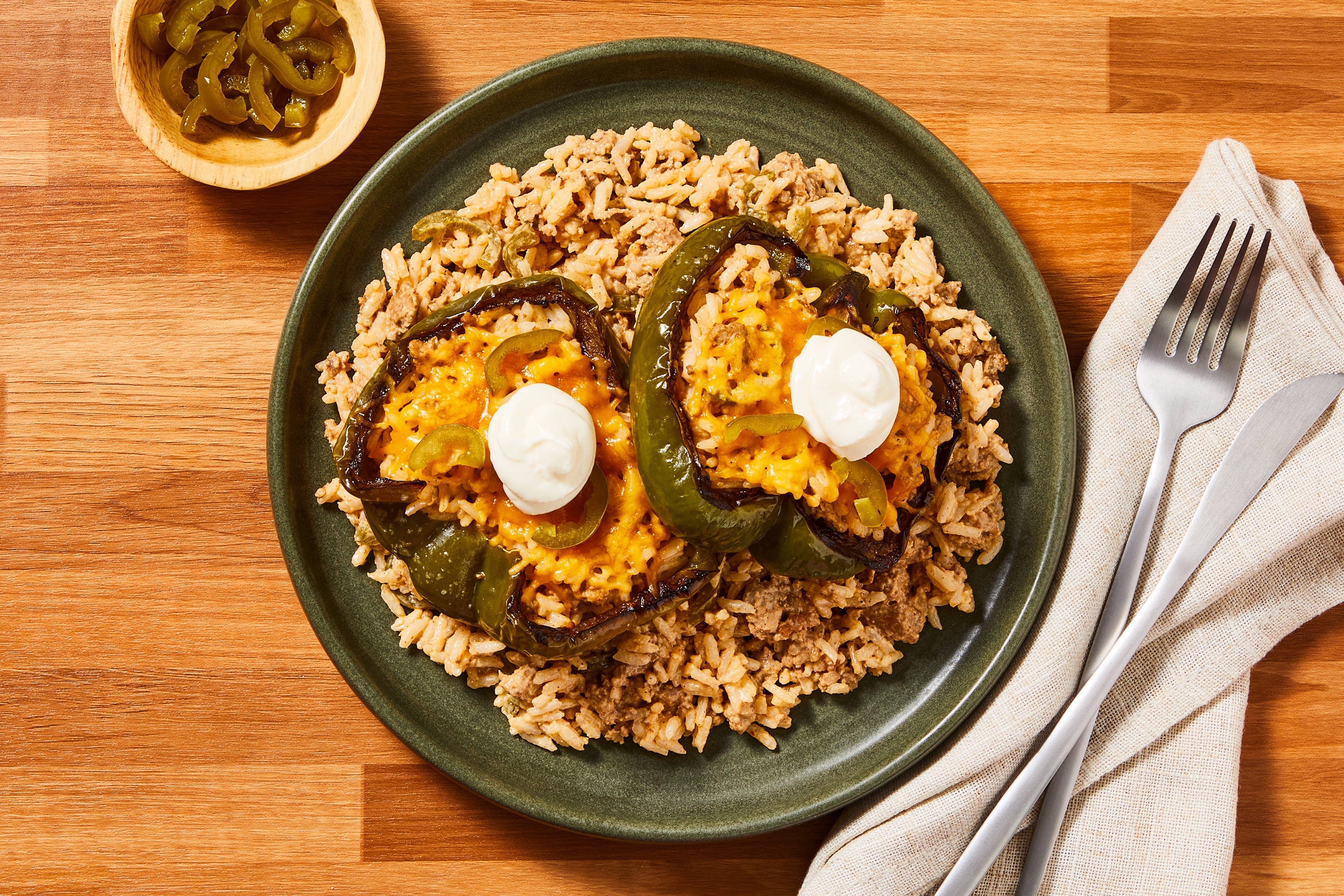 Poppin’ Jalapeño Turkey Stuffed Peppers