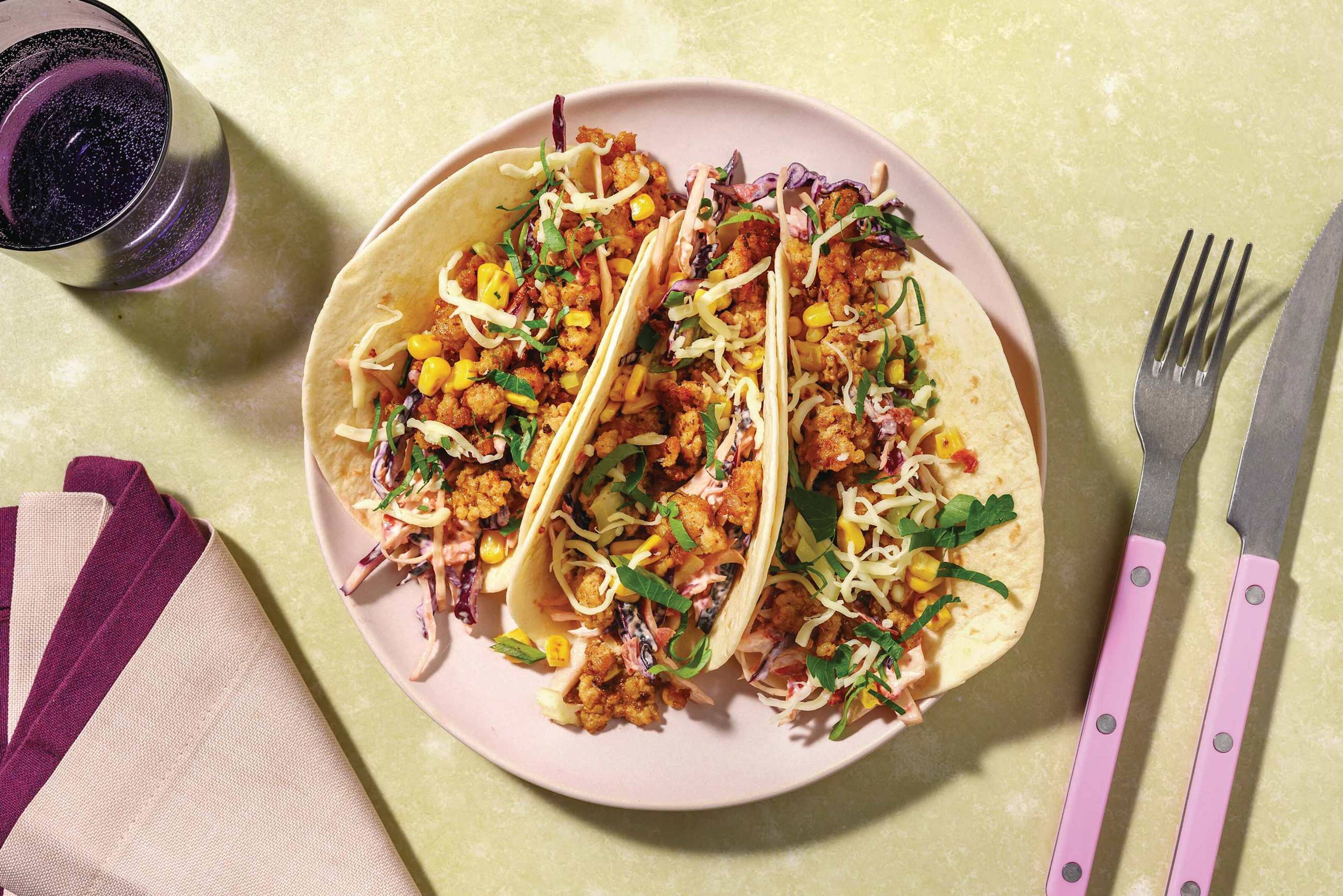 Fast Tex-Mex Beef & Cheddar Tacos