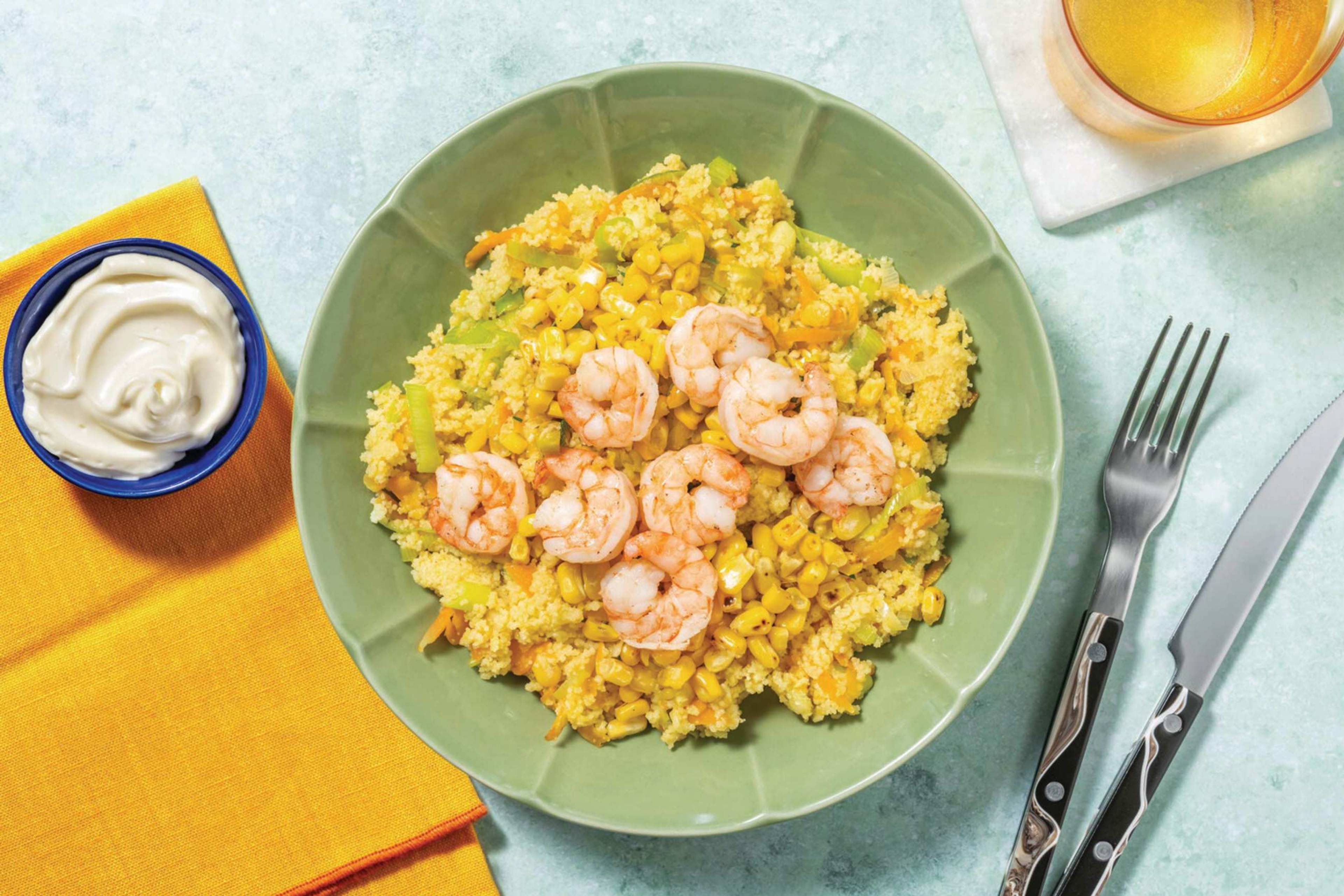 Caribbean Prawn & Veggie Couscous Bowl
