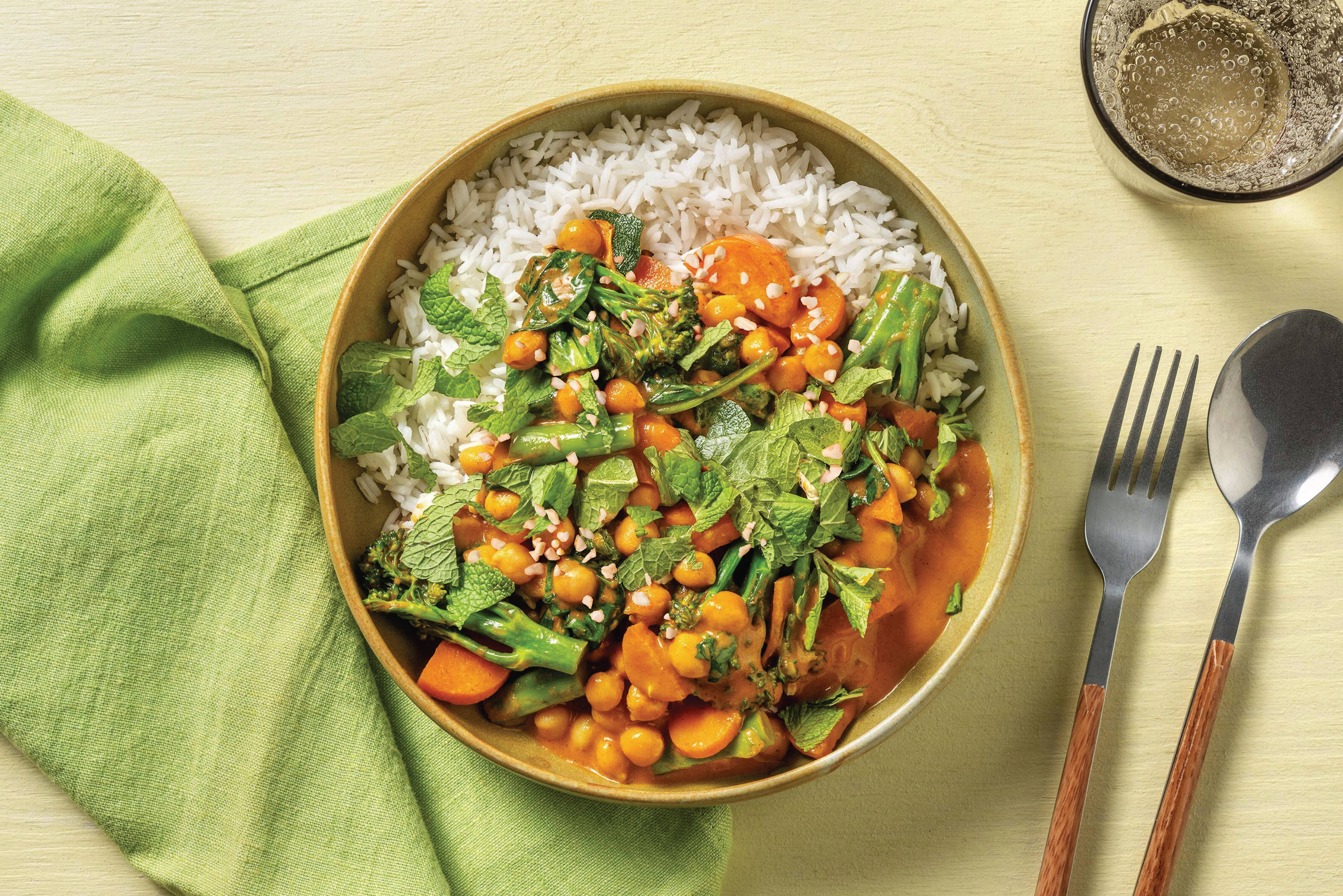 Indian Chickpea & Asparagus Curry