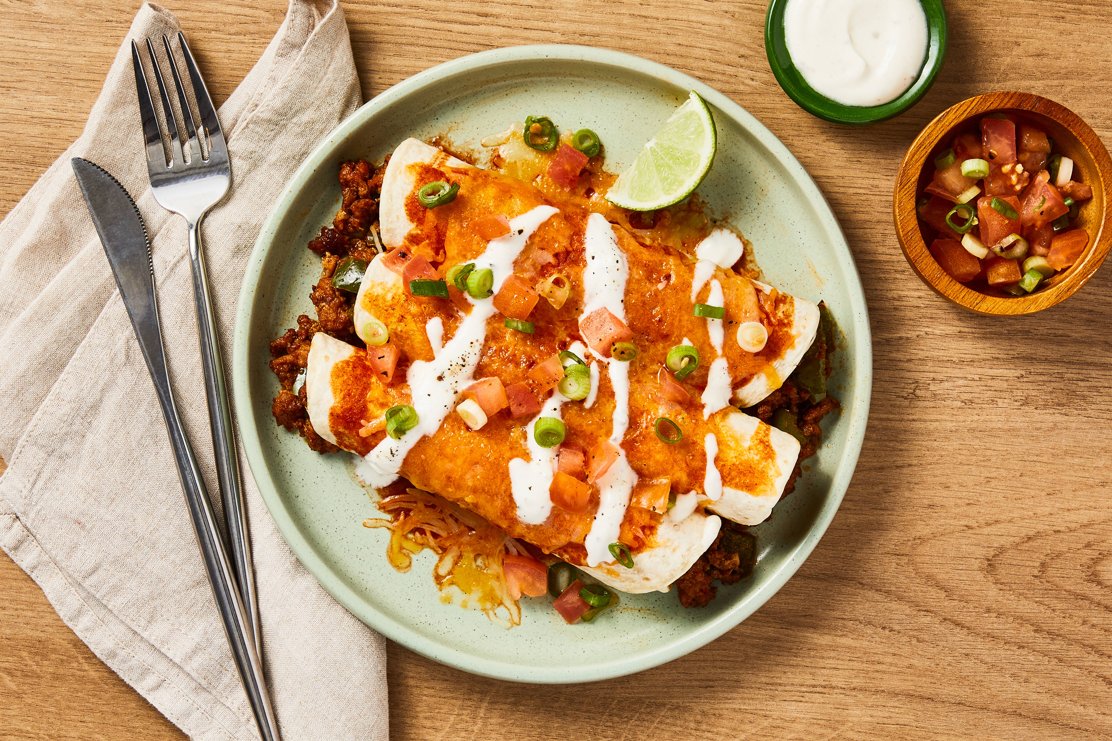 Pork & Pepper Enchiladas