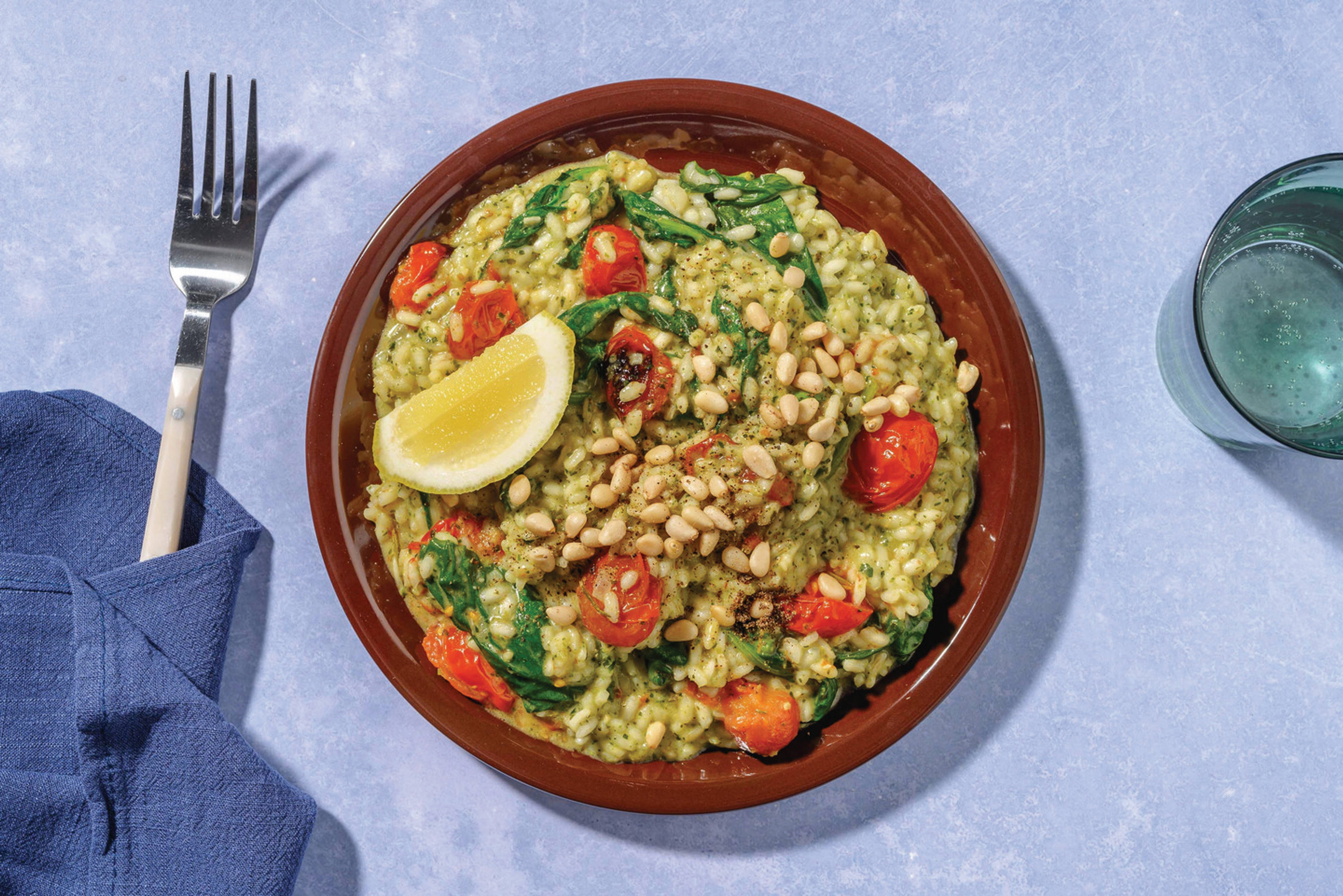 Baked Cherry Tomato & Bacon Risotto