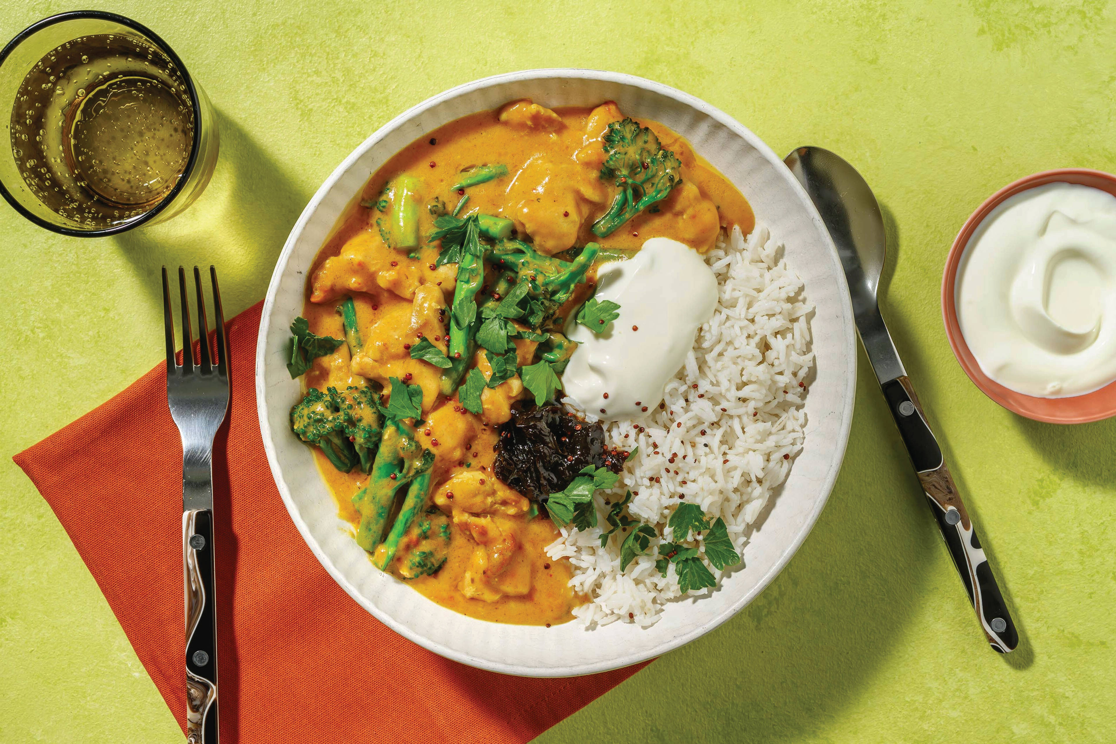HelloHero: Prawns & Baby Broccoli Korma