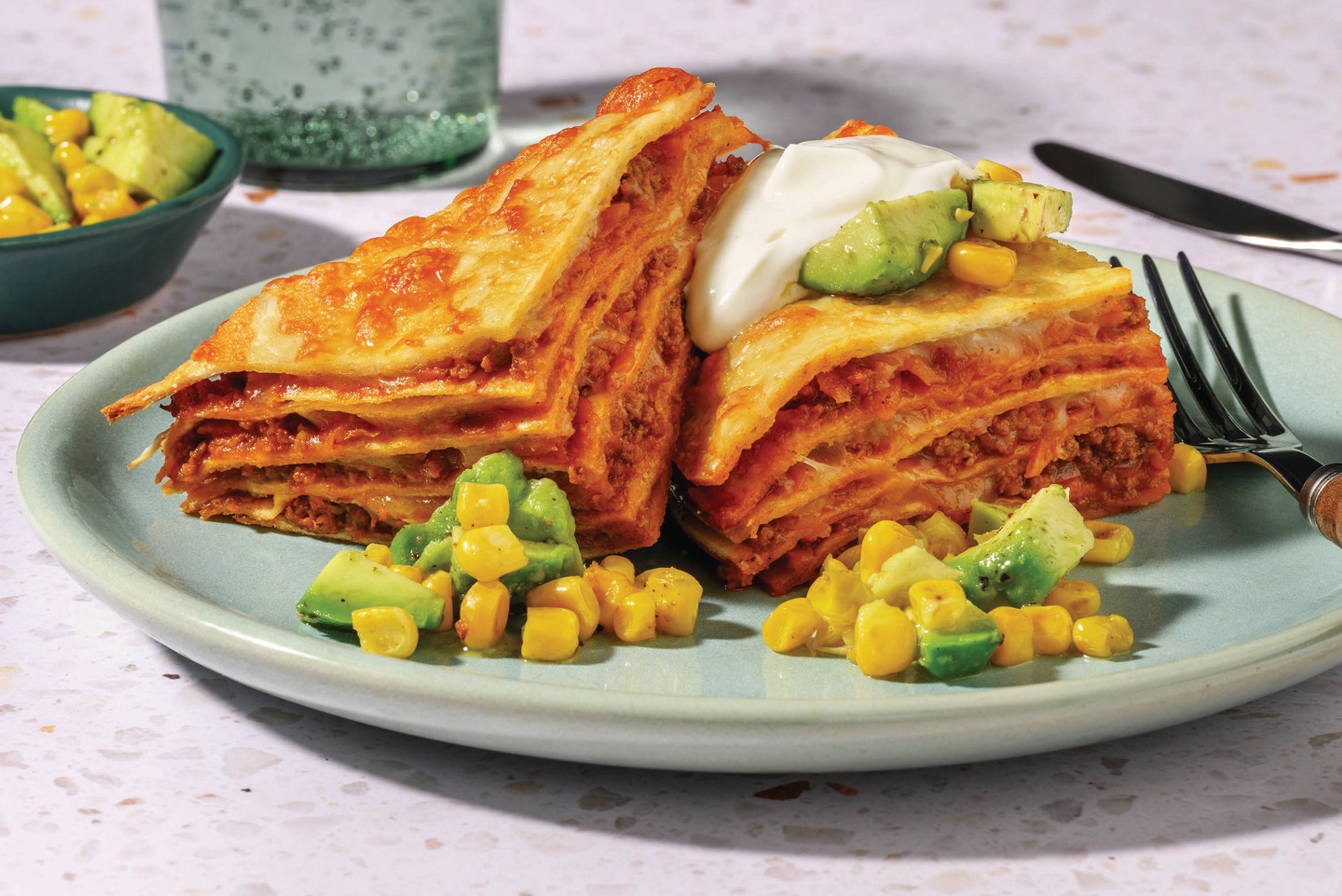 Cheesy Beef Tortilla Tower