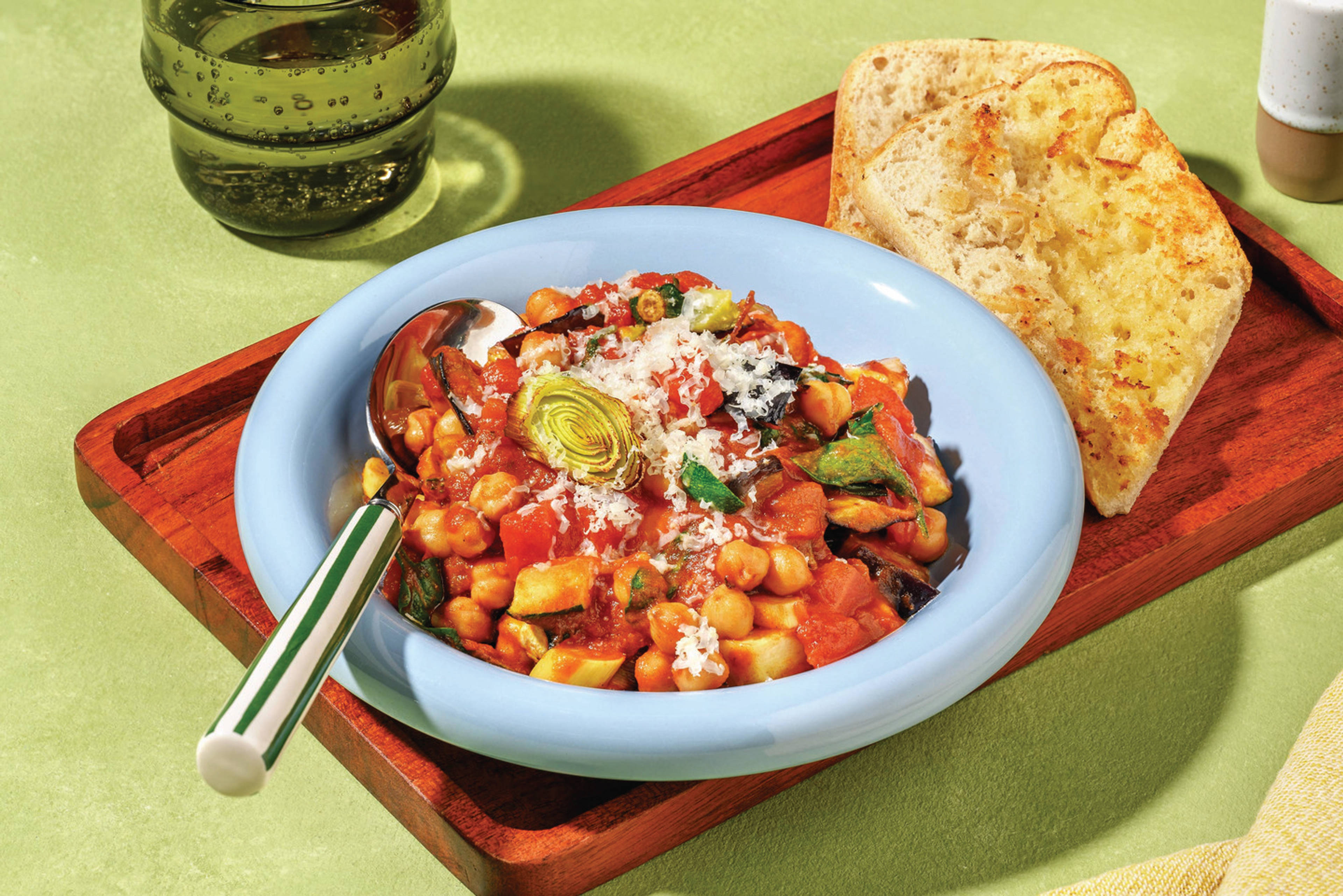 Homestyle Chicken, Chickpea & Roast Veggie Stew