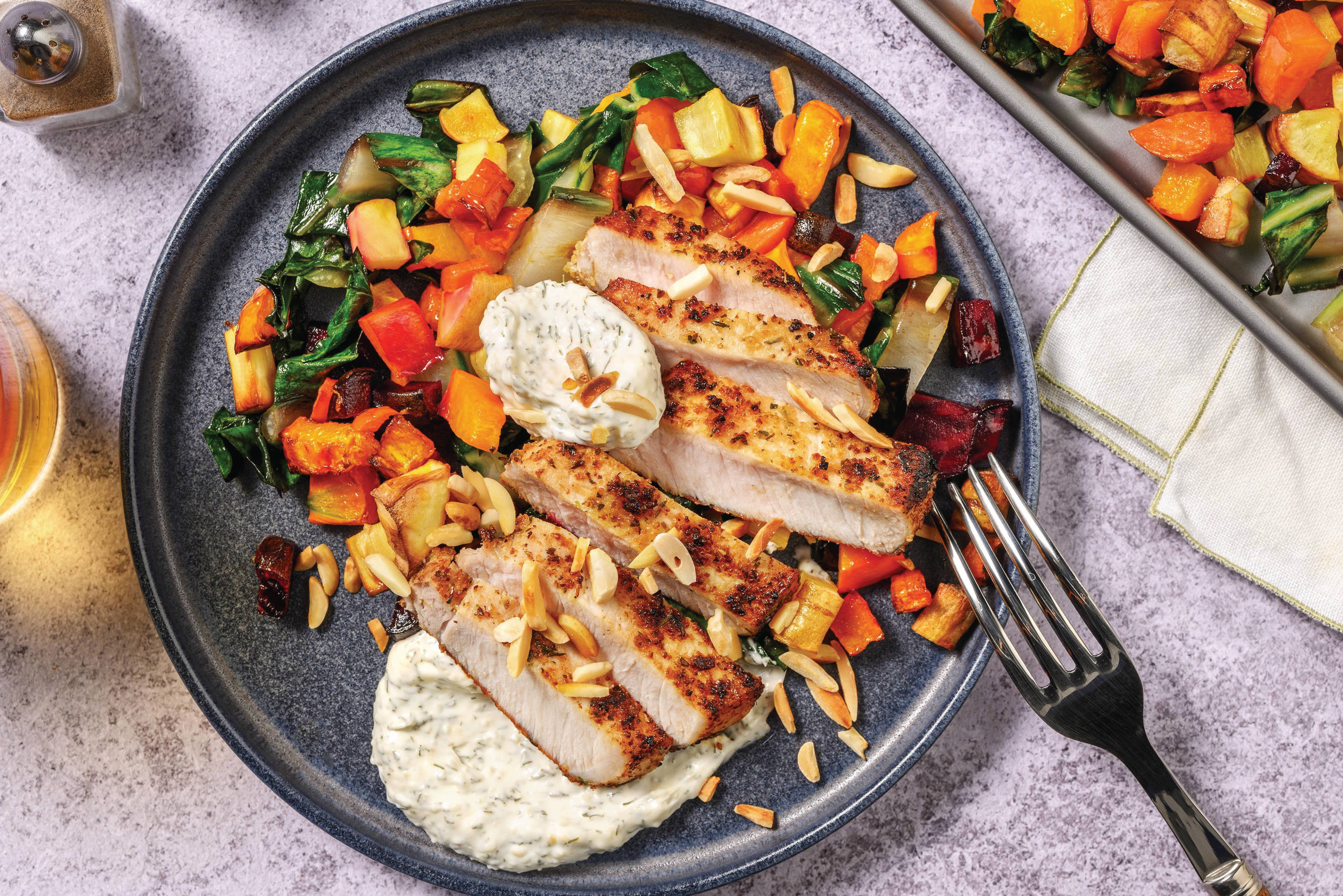 Spiced Chicken & Roast Pumpkin Toss