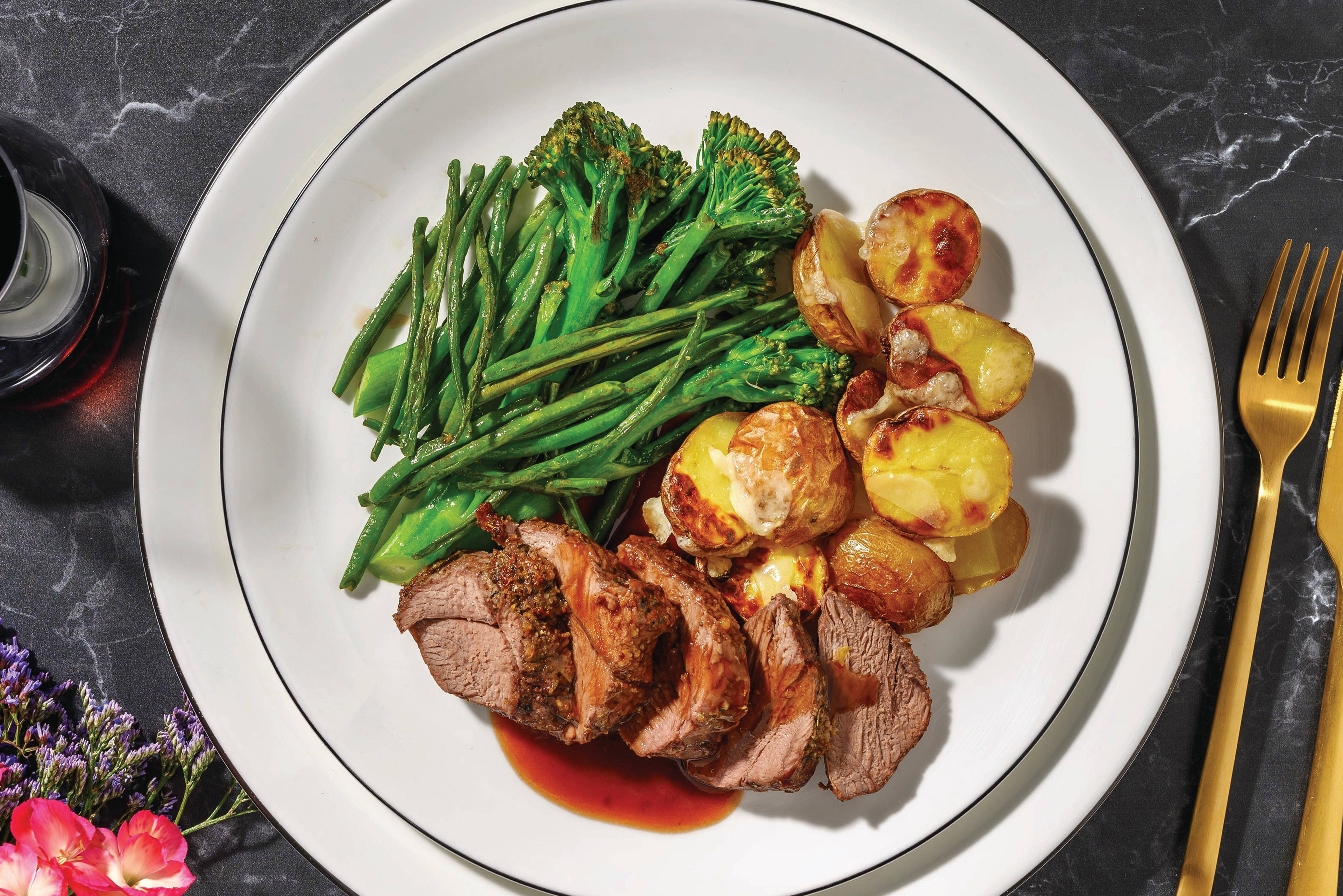 Lamb Shoulder & Cheesy Baby Potatoes