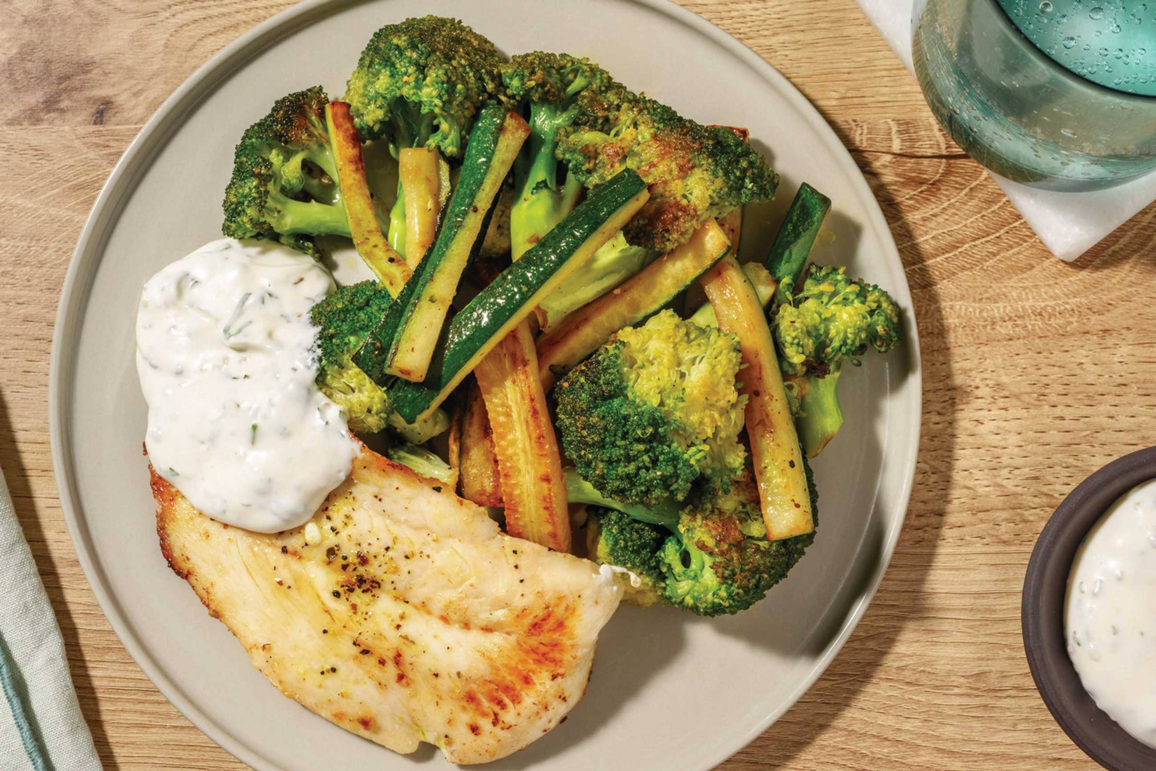 Pan-Fried Fish & Garlic Greens