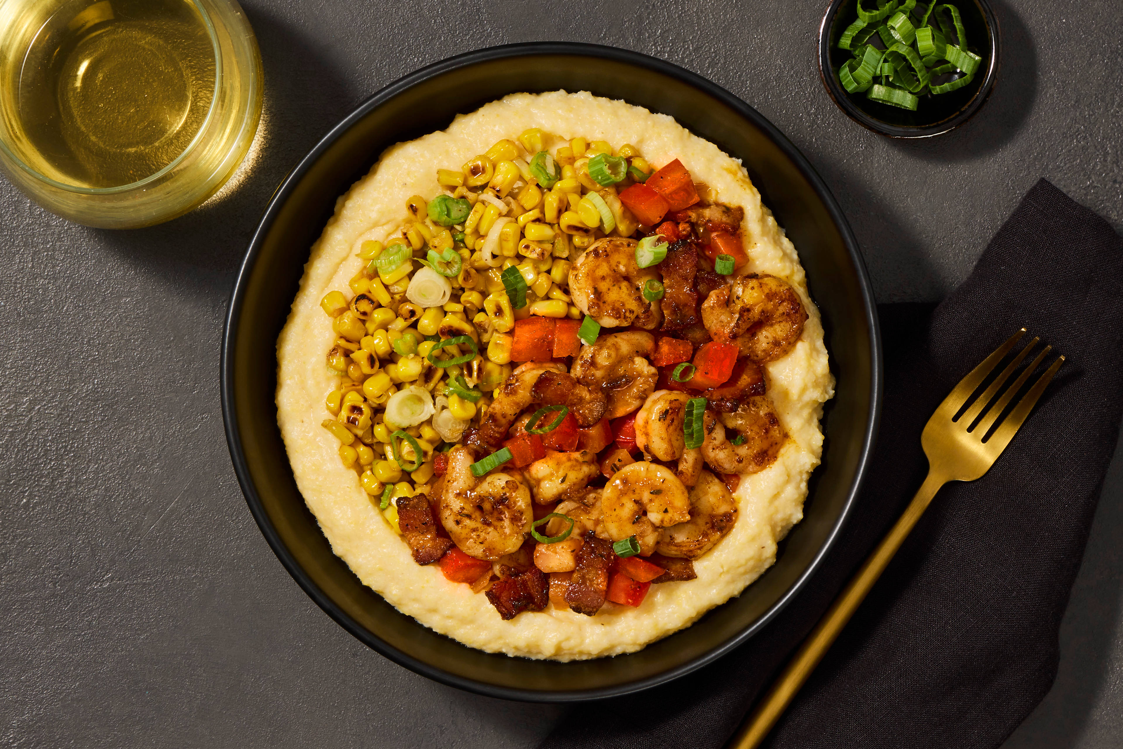 Southern-Style Bacony Shrimp over Grits