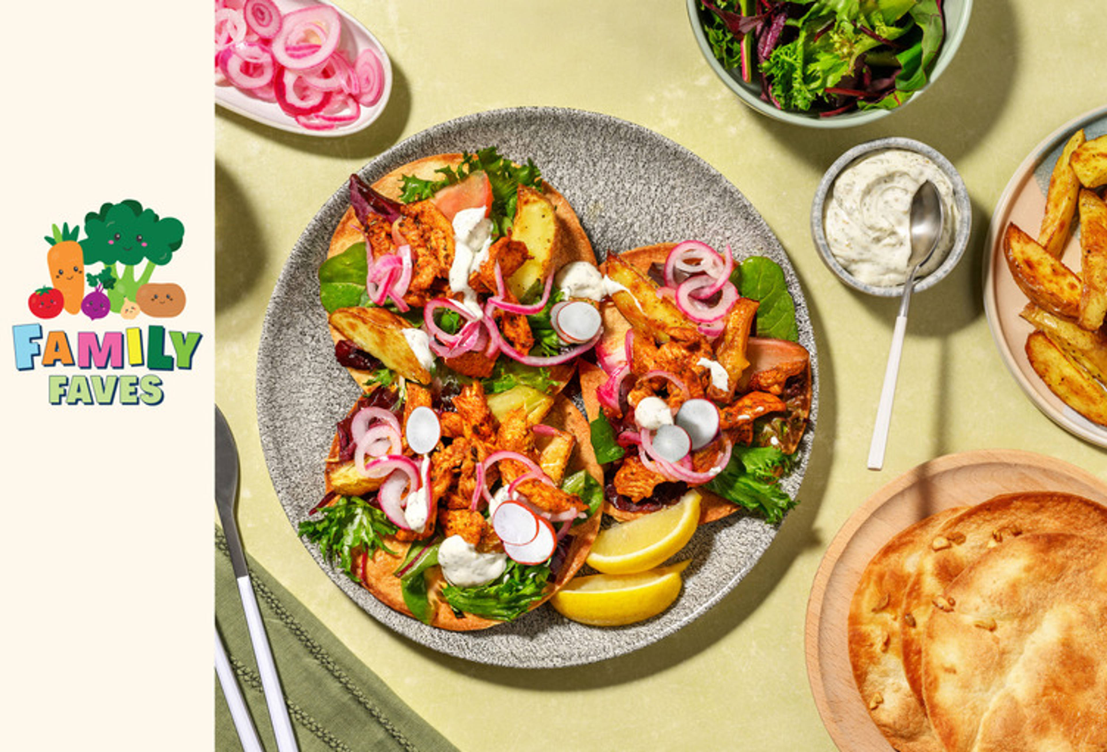 Greek-Style Chicken Gyros Bar