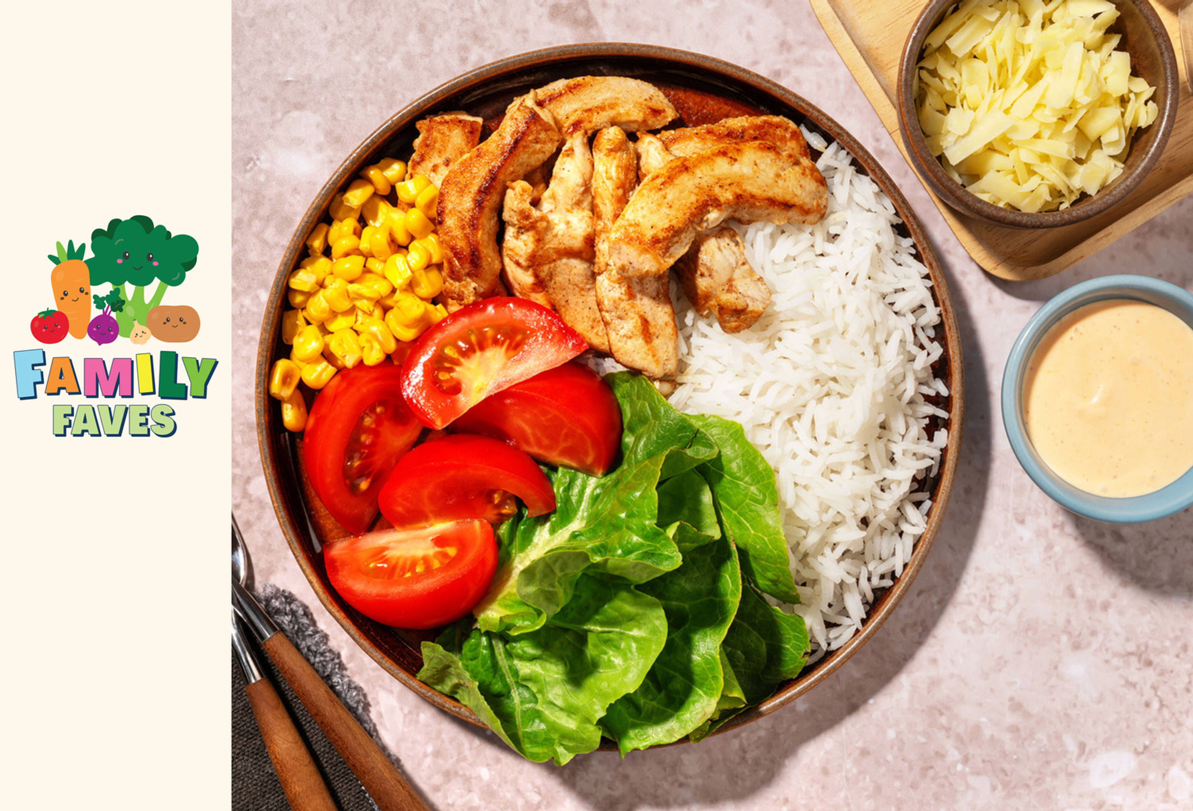 Tex-Mex Chicken Strips & Veggie Fiesta Plate