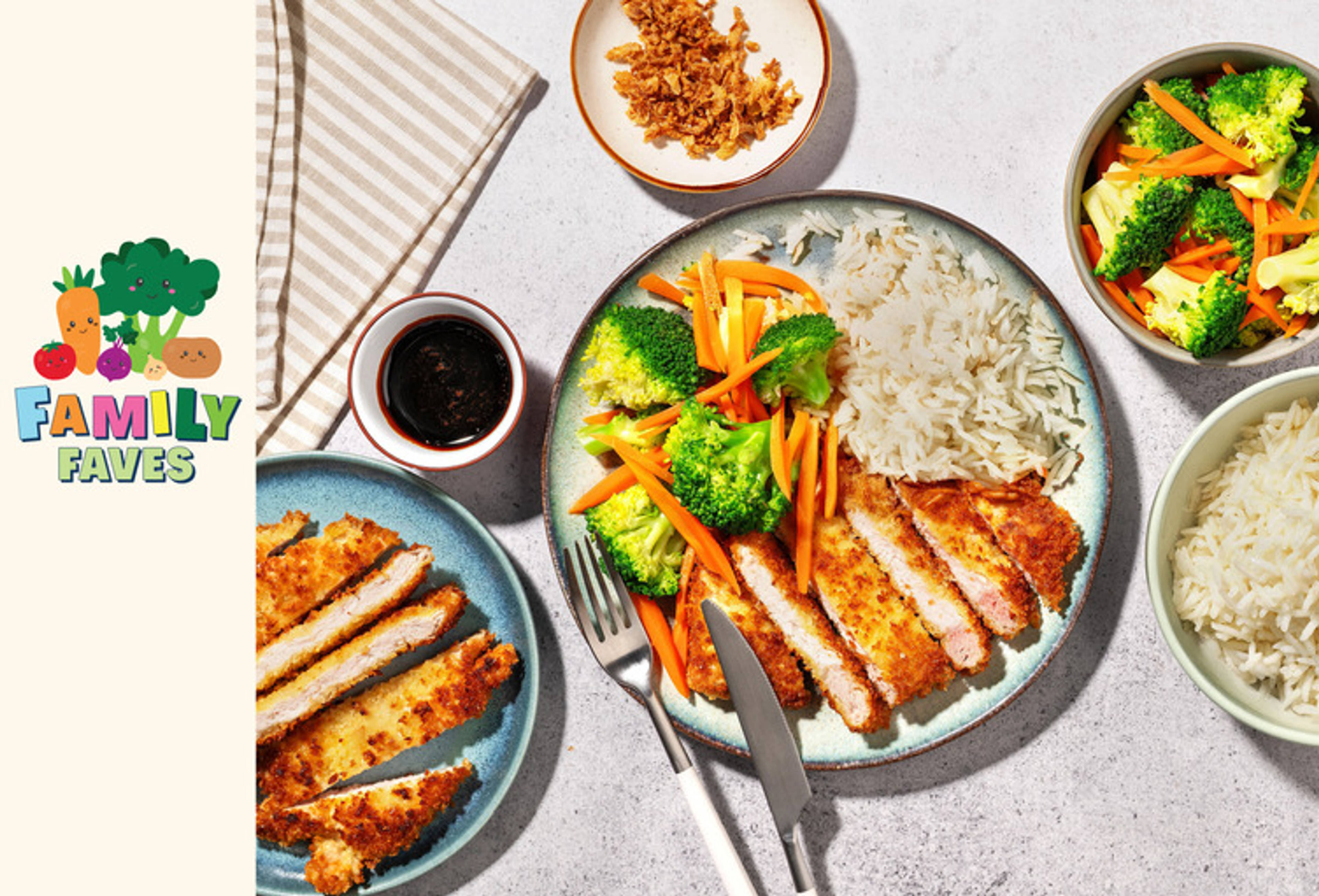 Teriyaki Pork Cutlet & Sushi Rice Bar