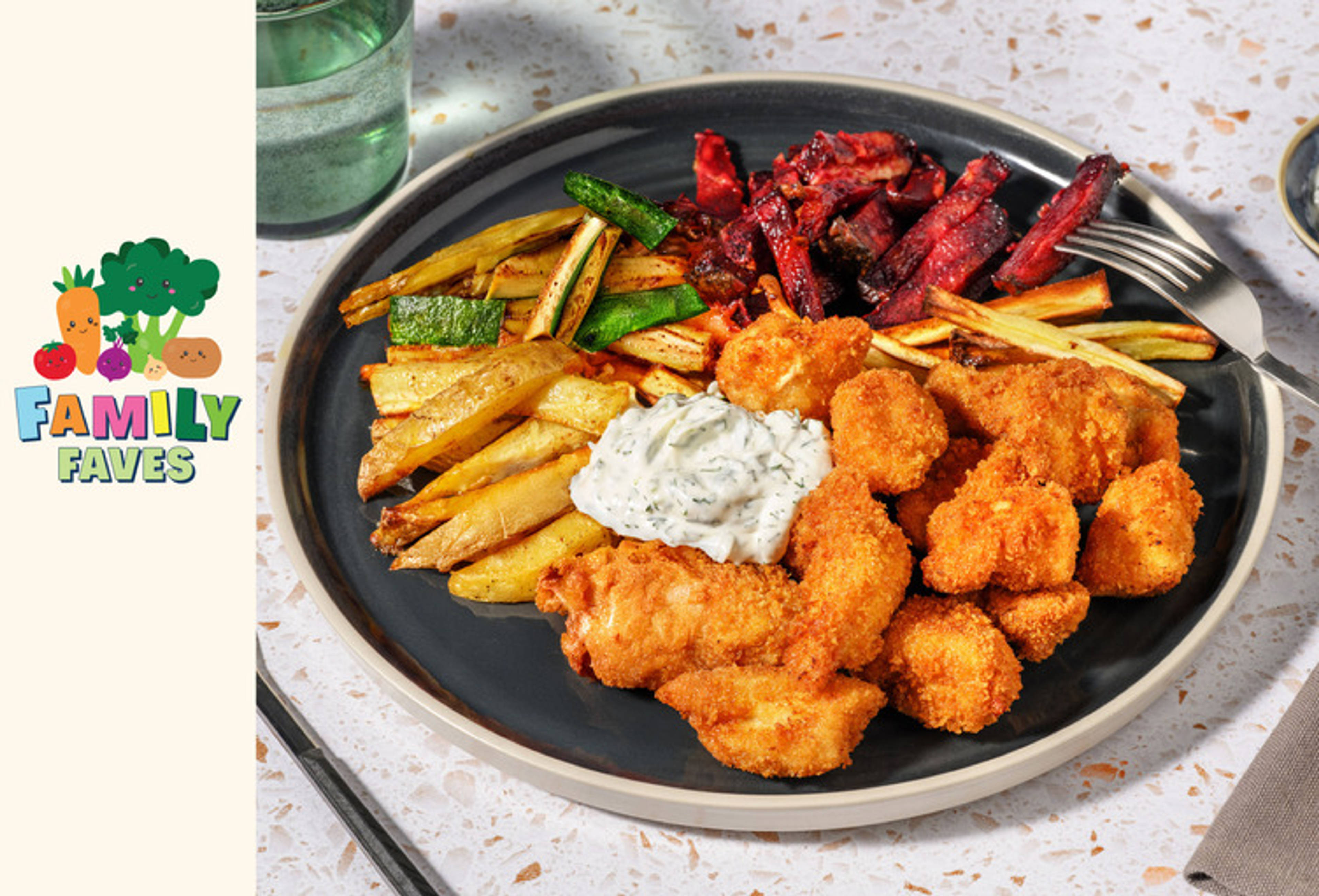 Cheesy Chicken Nuggets & Rainbow Veggie Chips