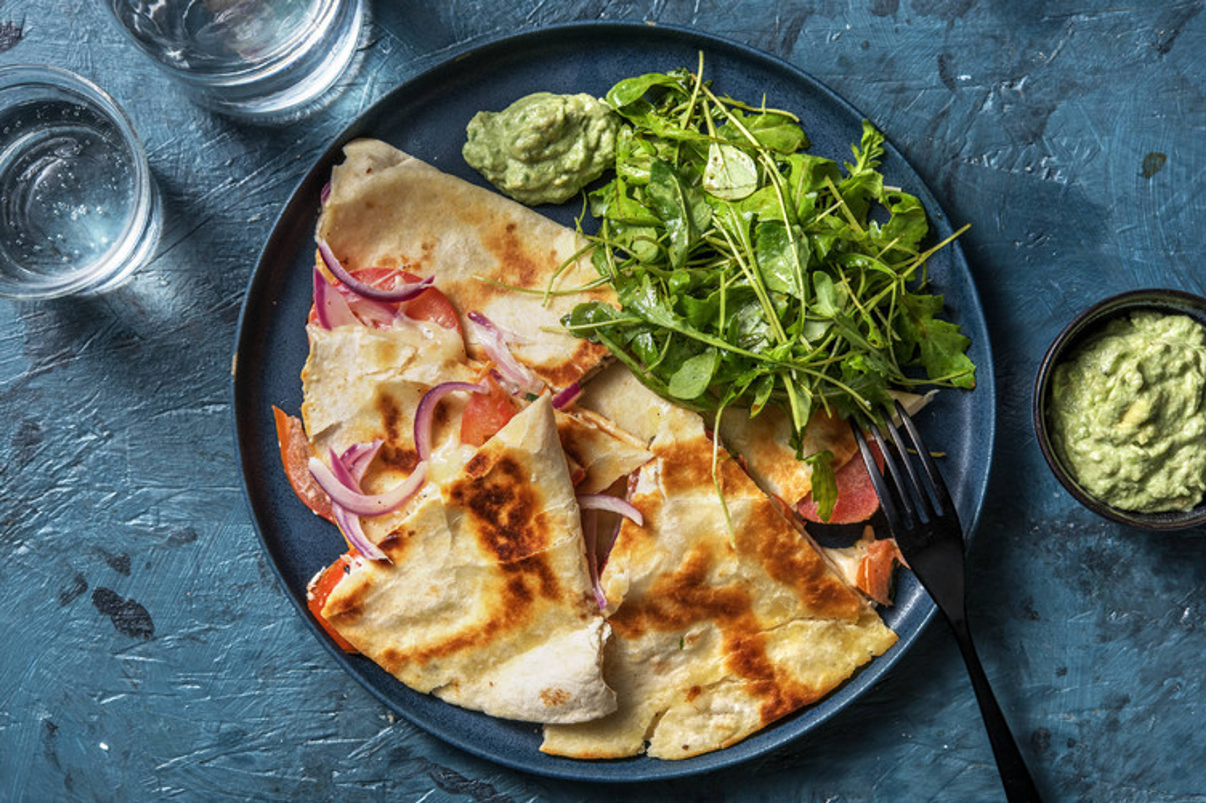 Caprese quesadillas